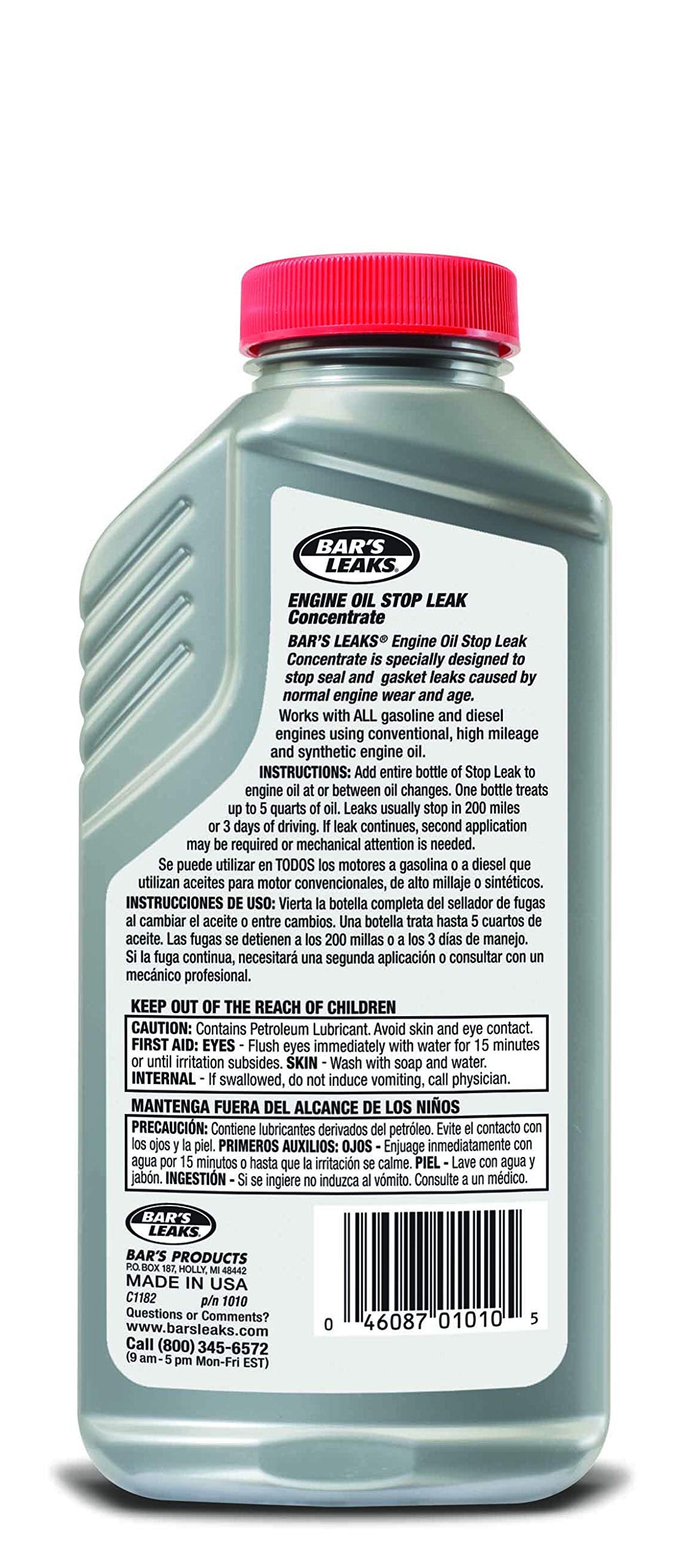 Bar'S Leaks 1010-6Pk Engine Oil Stop Leak Concentrate - 11 Oz, (Pack Of 6)