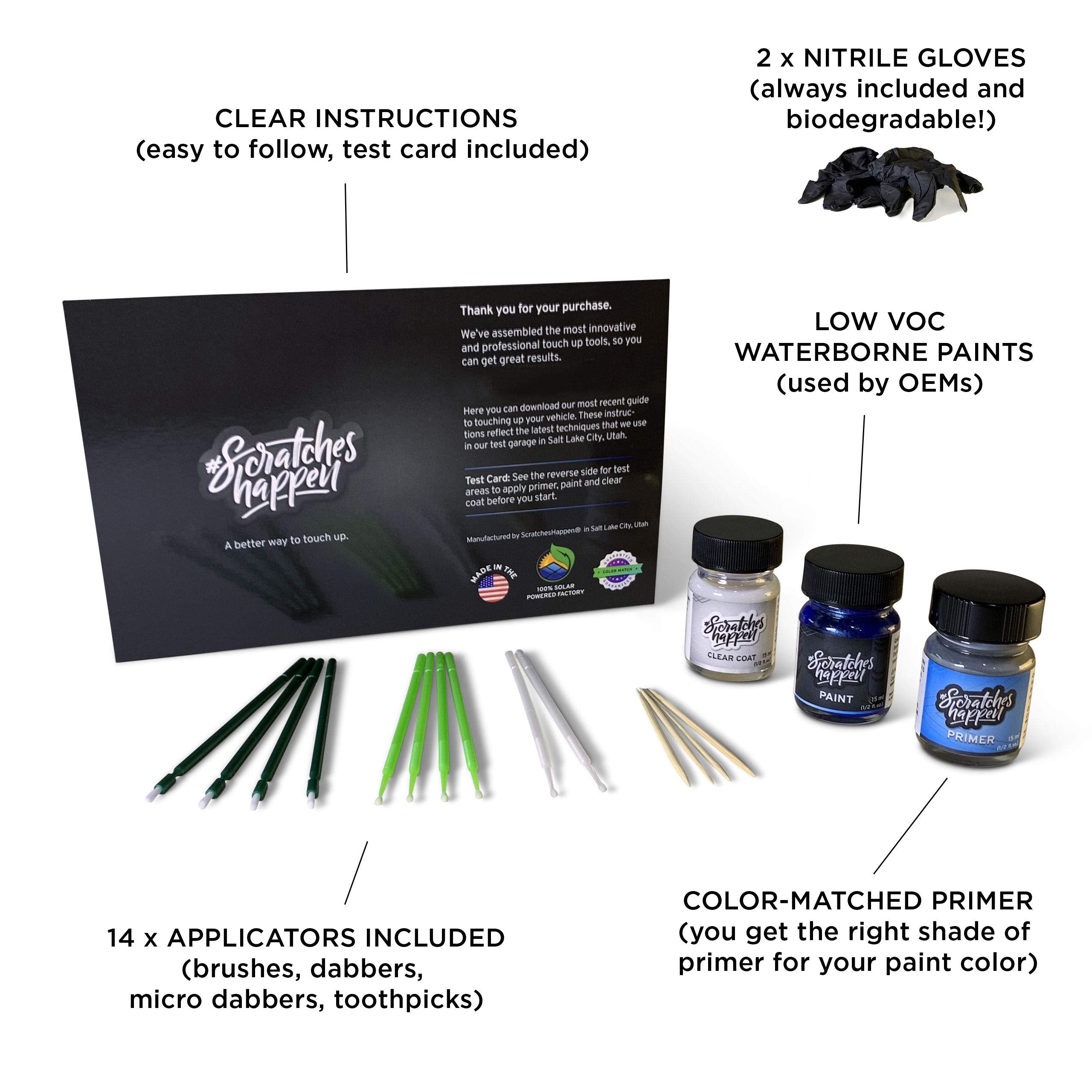Scratcheshappen Exact-Match Touch Up Paint Kit Compatible With Audi Turbo Blue (Lv5C/N6) - Bottle, Preferred