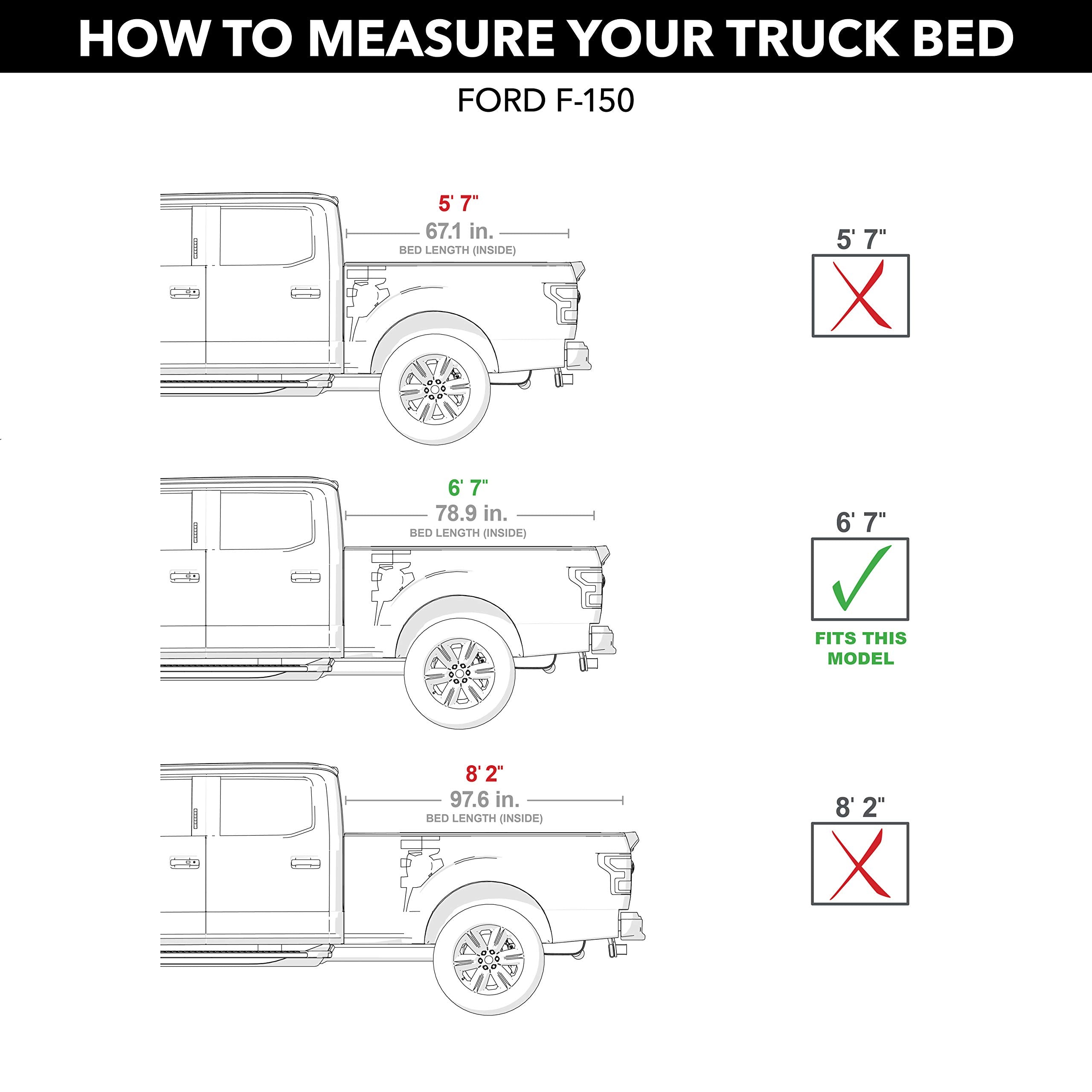 Realtruck Truxedo Lo Pro Soft Roll Up Truck Bed Tonneau Cover | 598301 | Fits 2015 - 2024 Ford F-150 6' 7 Bed (78.9)