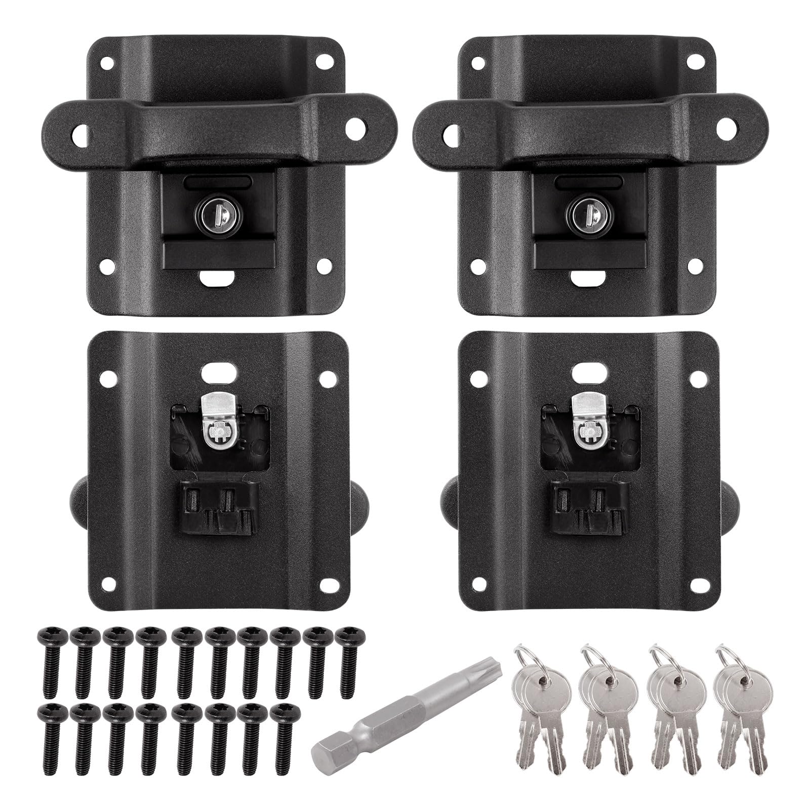 Truck Bed Tie Down Anchors Compatible with 2015-2025 F150 F250 F350 Box Link Tie Downs Plates Brackets,FL3Z-99000A64-B,FL3Z-9928