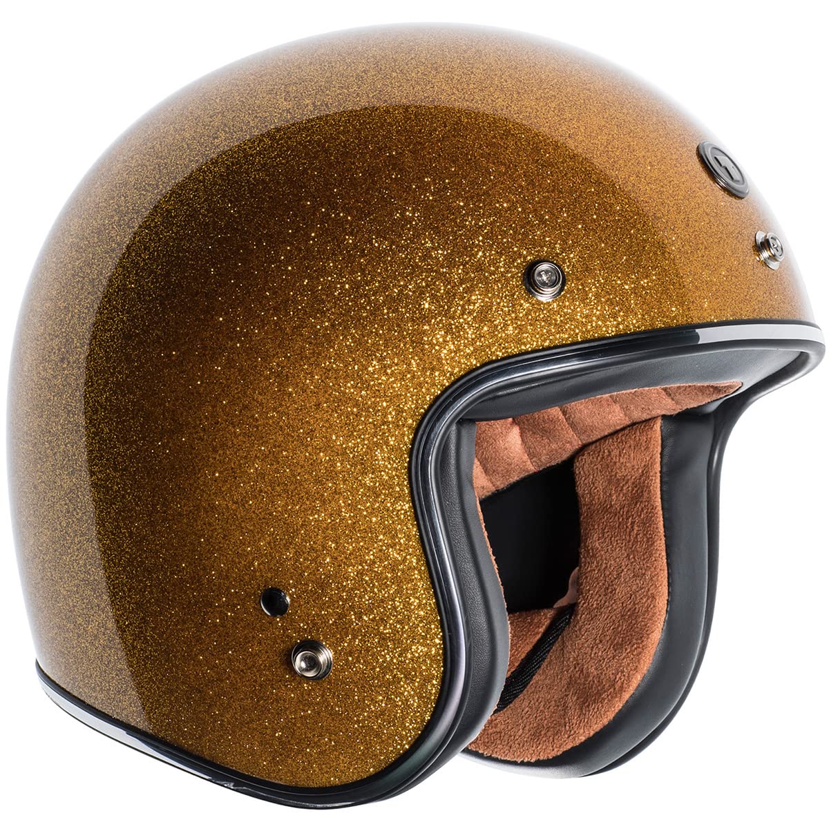 Torc (T50 Route 66) 3/4 Helmet With 'Super Flake' Graphic (Gold, Xx-Large)