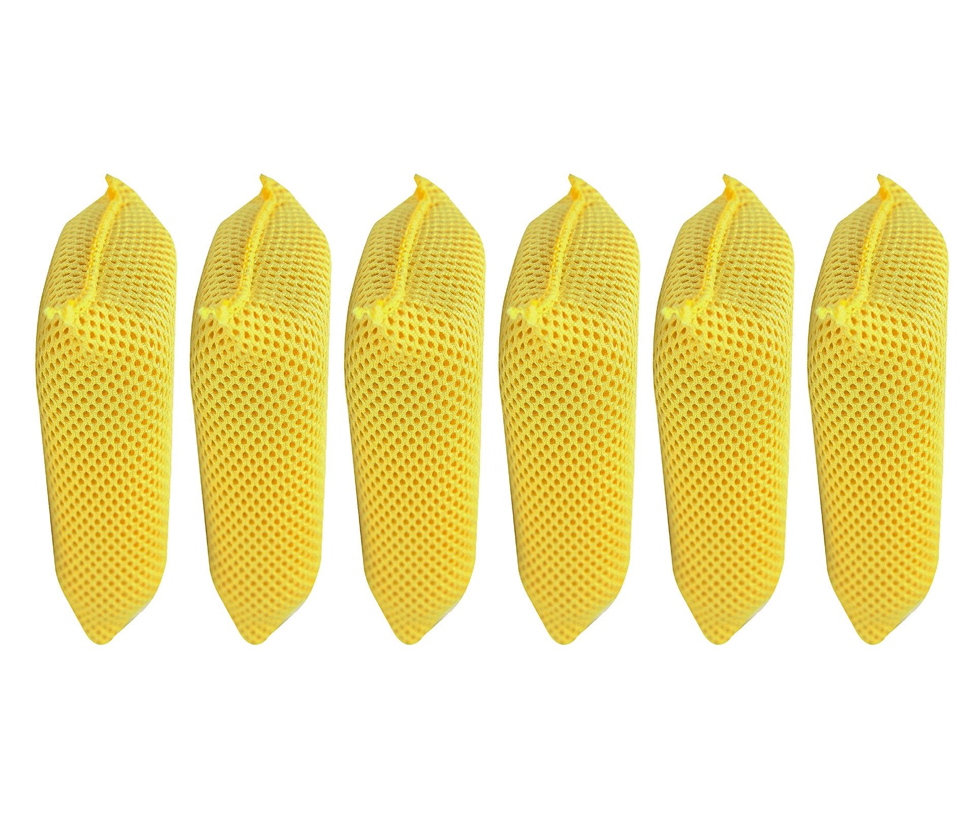 Iconikal 6-Pack Bug Scrubber Sponge, 5.9x3.5-Inch, Yellow Microfiber for Car Wash, Reusable Cleaning Tool