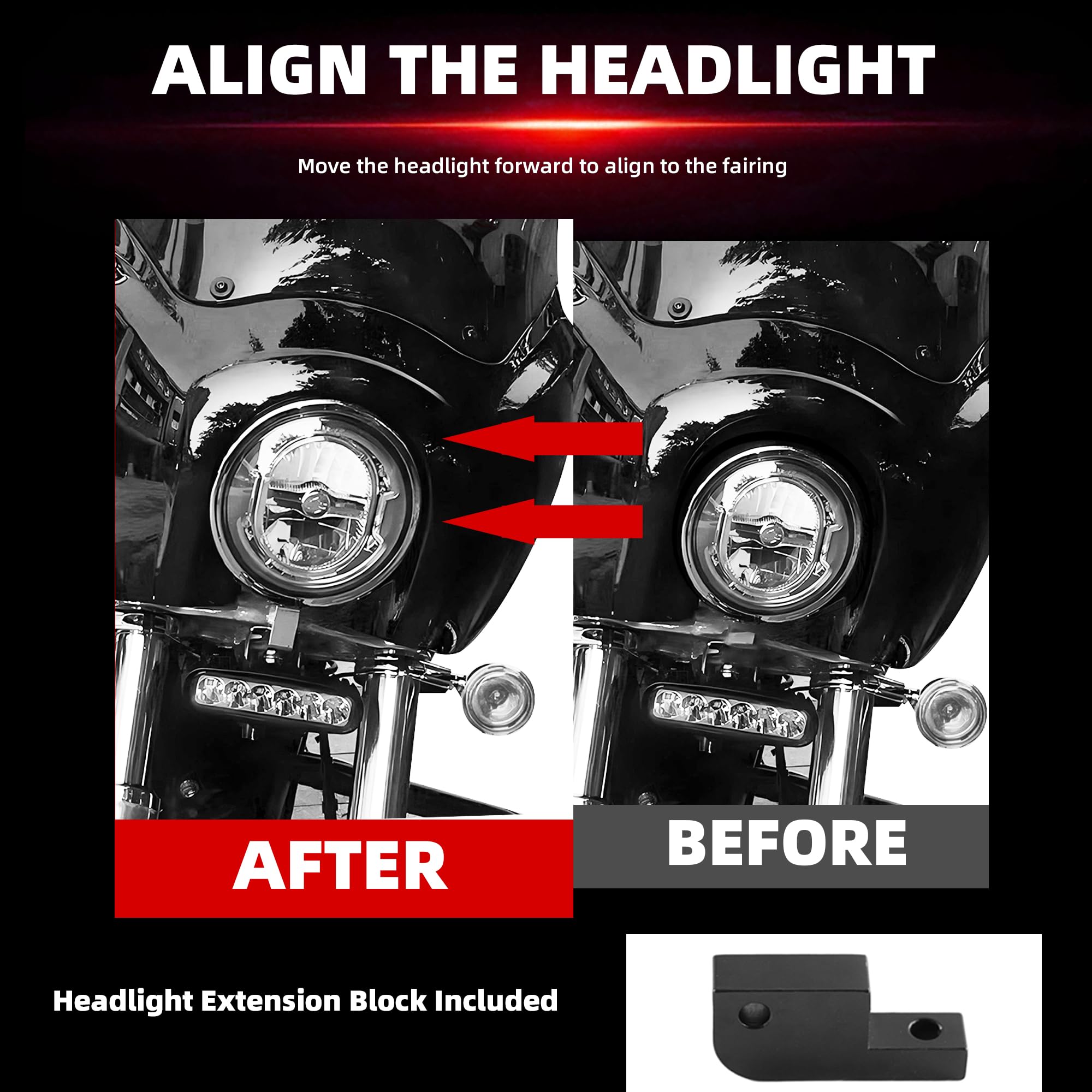 Fatecim Headlight Fairing With 15'' Clear Windshield Windscreen For Harley Dyna T-Sport Fxdxt Fxd Fxdc Fxdb Fxdl Fxdls