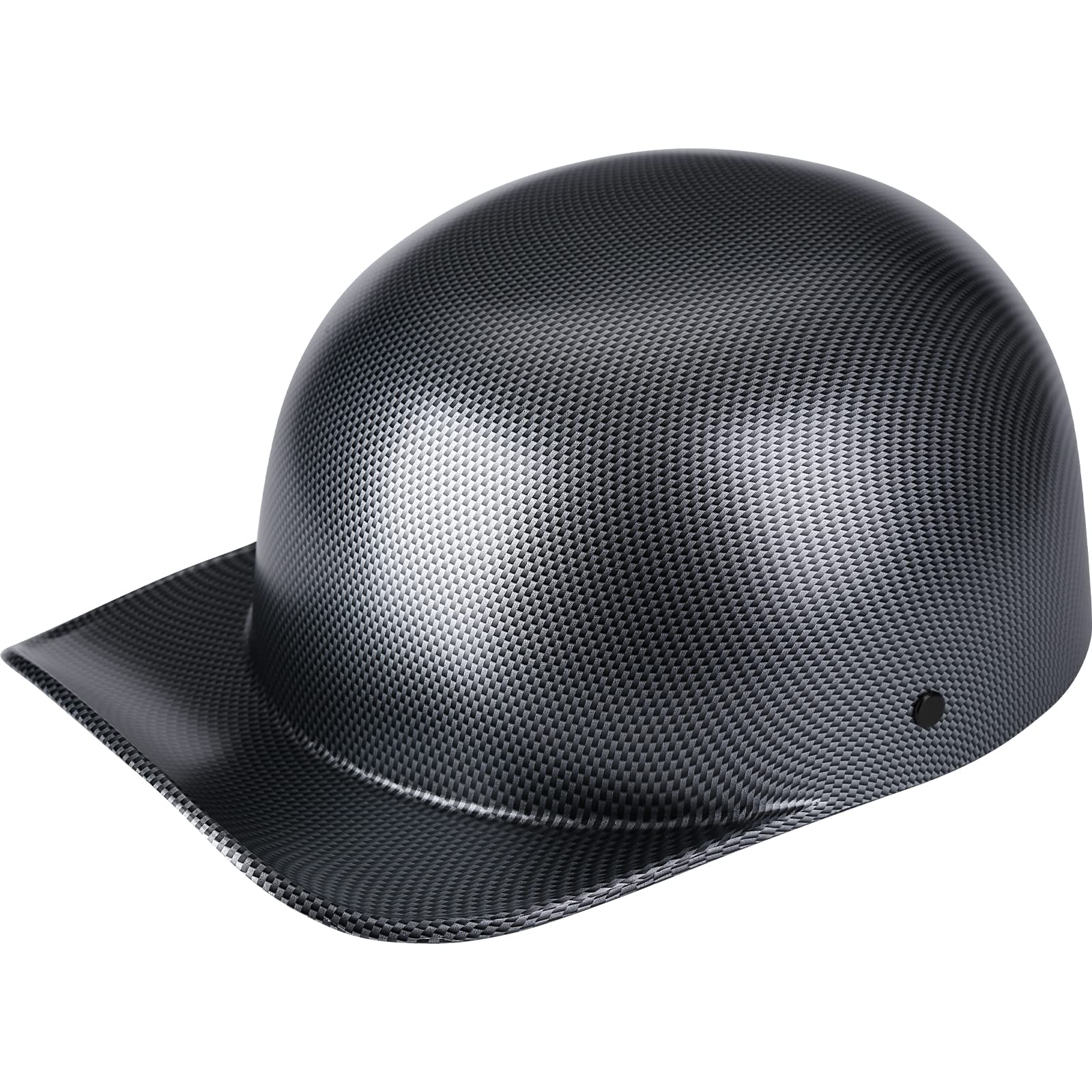 Yesmotor Baseball Motorcycle Helmet Half Cap For Bike Cruiser Chopper Moped Scooter- Dot Approved (Carbon Fiber, Xl)