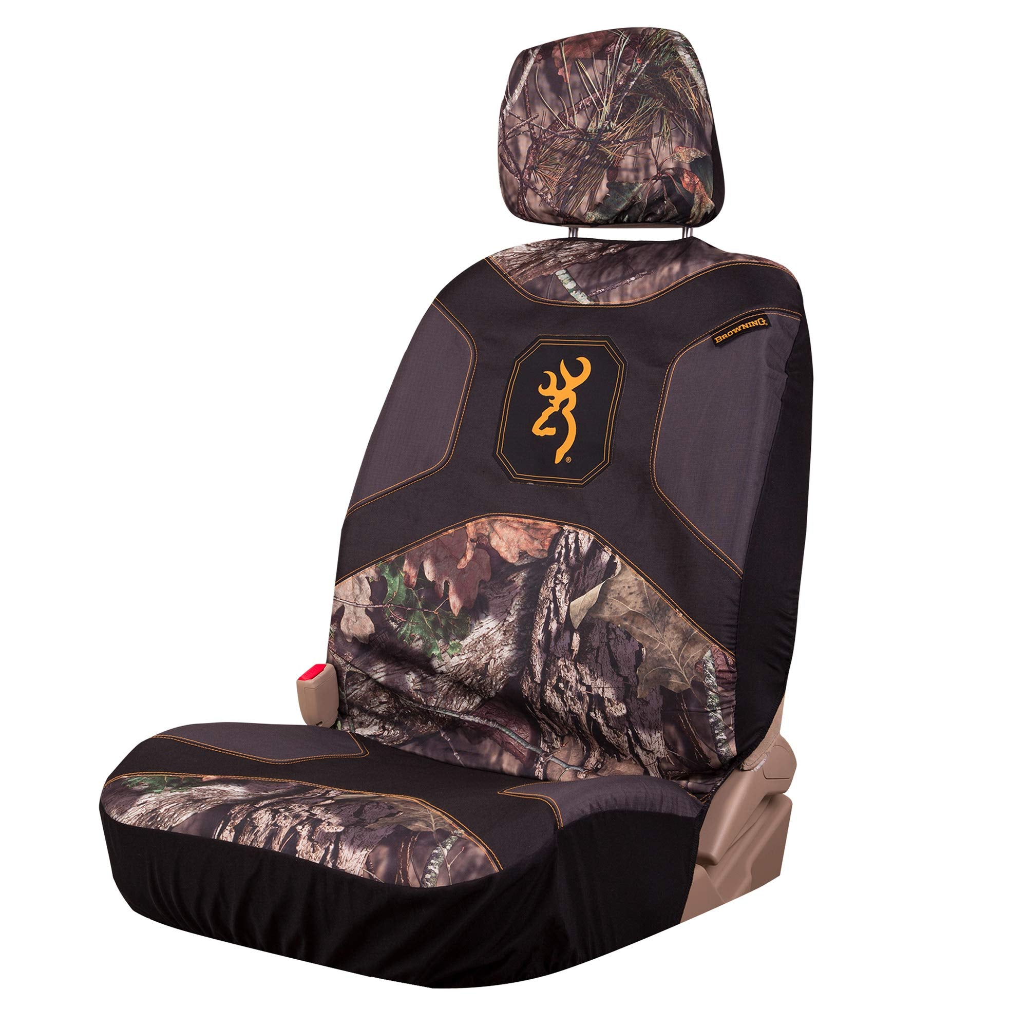 Browning Universal Front and Bench Seat Covers, Water Resistant for Car, Truck, and SUV, Buckmark (Mossy Oak Break-Up Country)