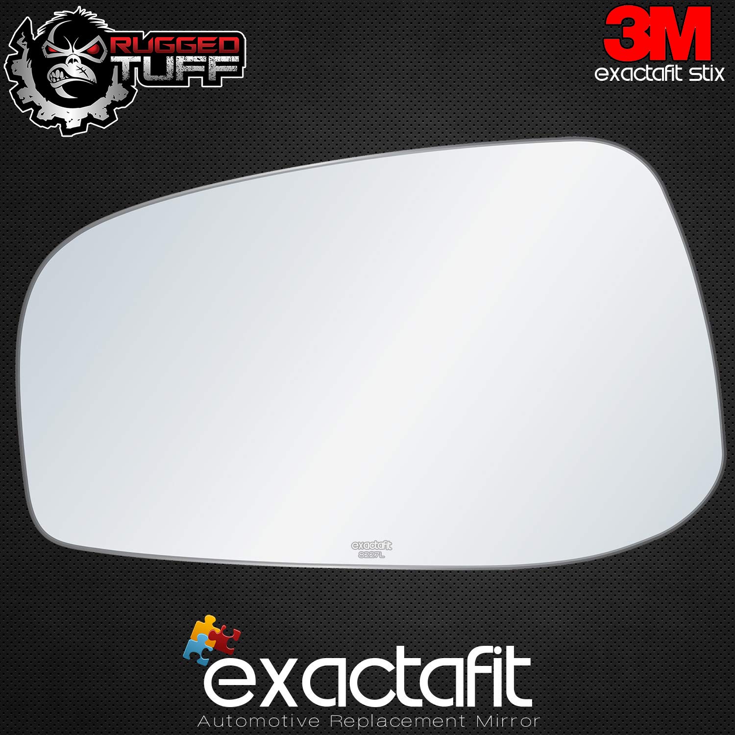 Exactafit 8227L Driver Side Mirror Glass Left Replacement Compatible With 2004-2006 Volvo S60 S80 V70