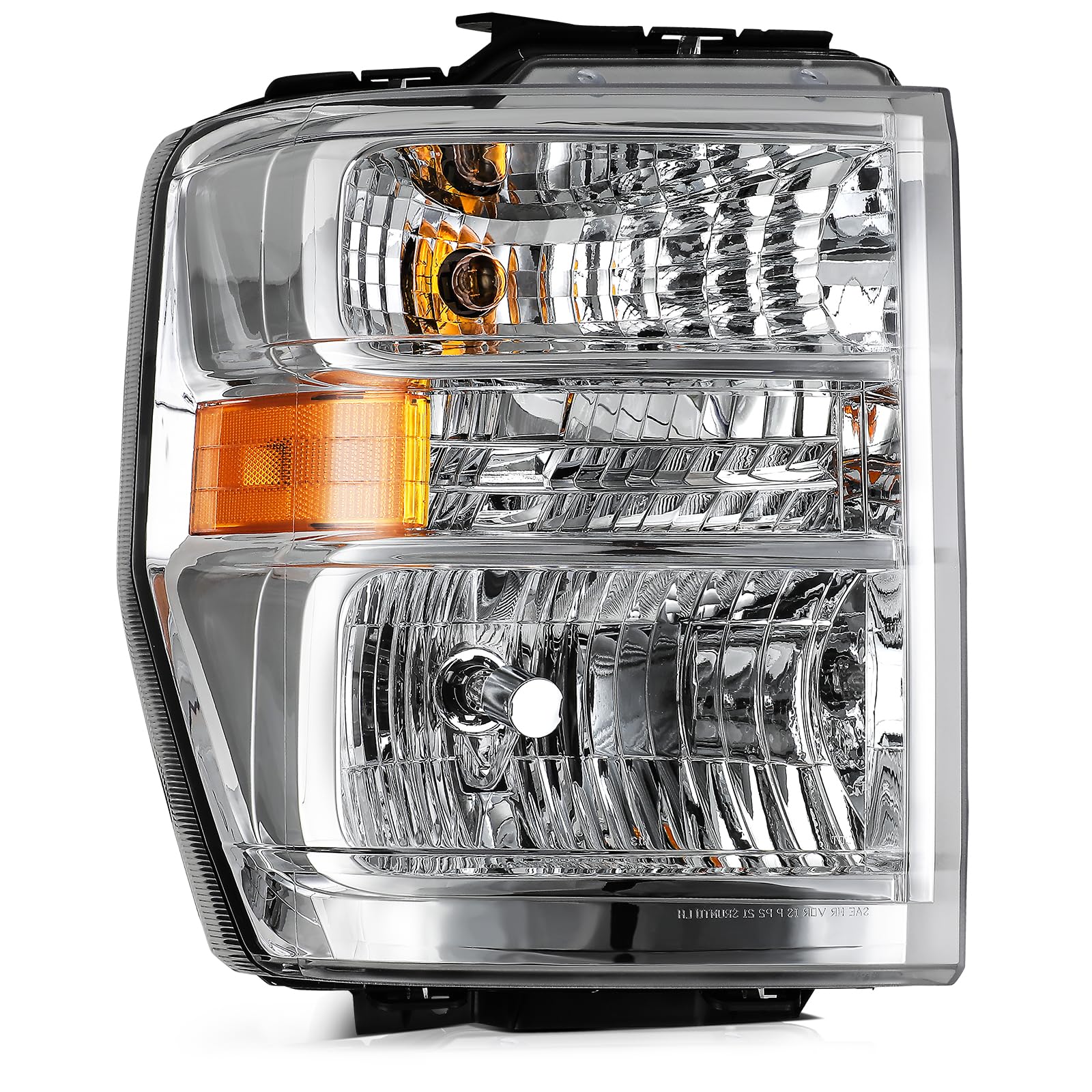 LBRST Headlight Assembly Fit 2008-2014 for E-150/250, 2008-2021 for E-350/450 Super Duty Passenger Side Headlight Chrome Housing