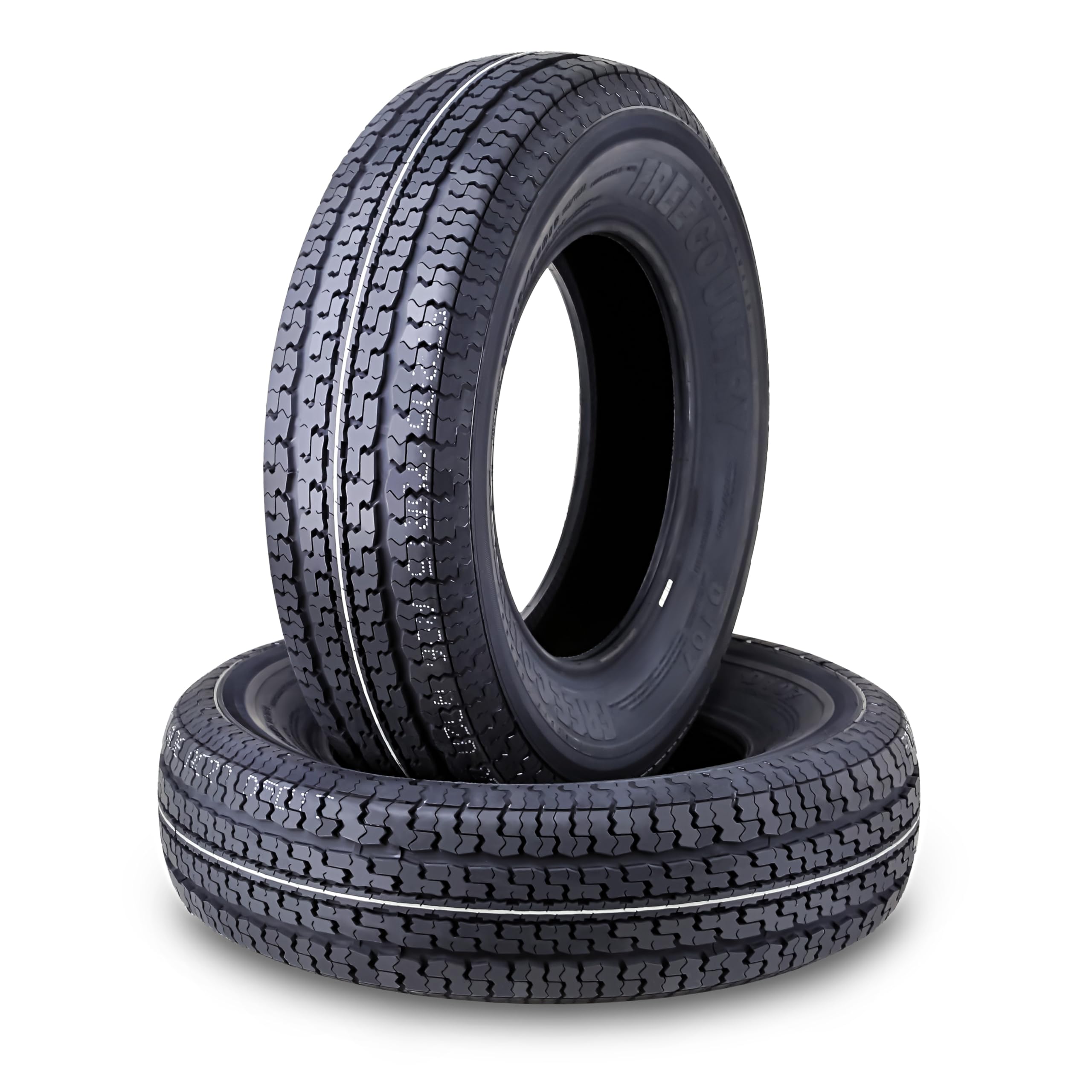 Libra Trailer Parts set of 2 Heavy Duty Trailer Tires ST205/75R15 205 75 15 10-Ply Load Range E Steel Belted Radial w/Scuff Guar