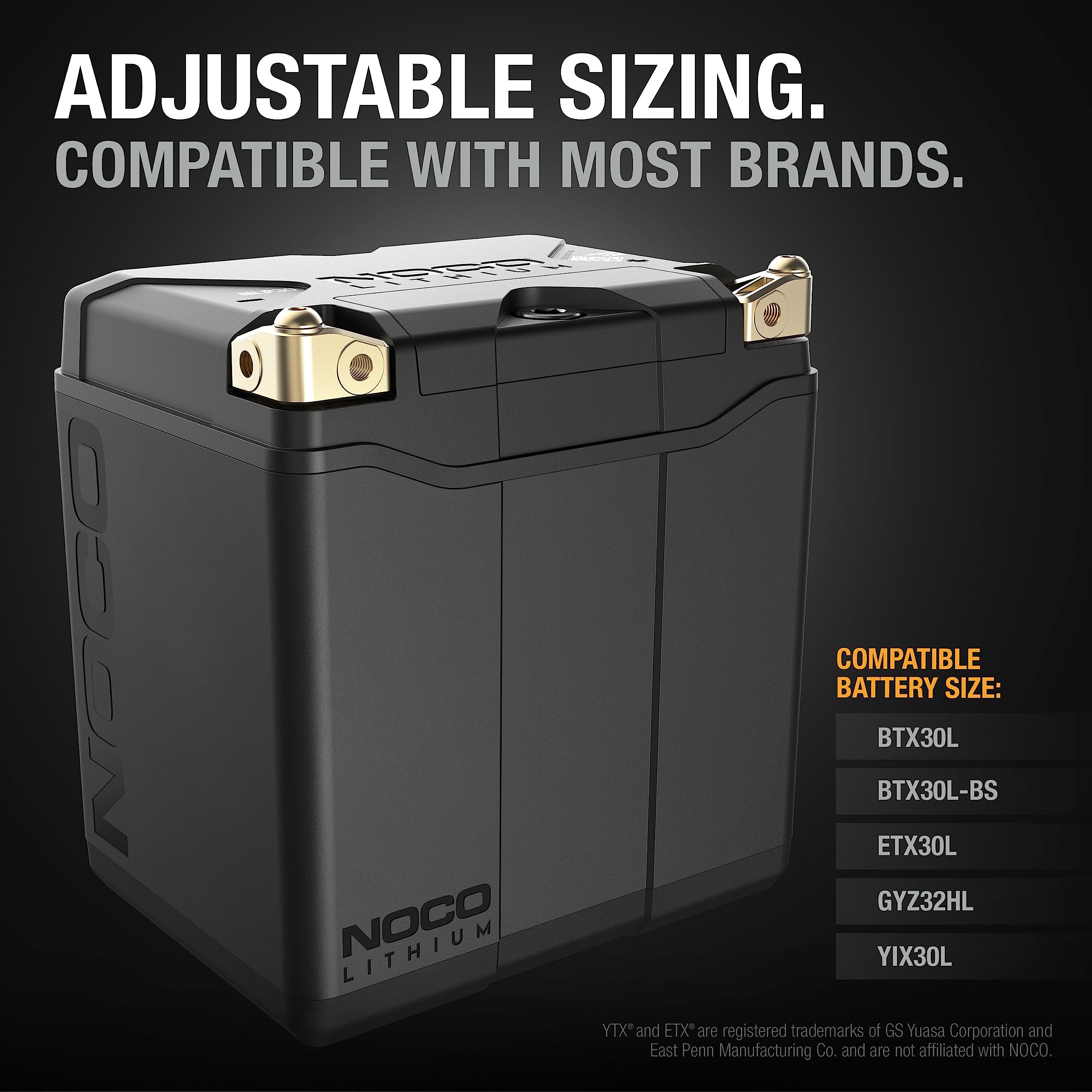 Noco Lithium Nlp30, Group 30, 700A Lithium Lifepo4 Motorcycle Battery, 12V 8Ah Atv, Utv, Jet Ski, 4 Wheeler, Quad, Riding Lawn M