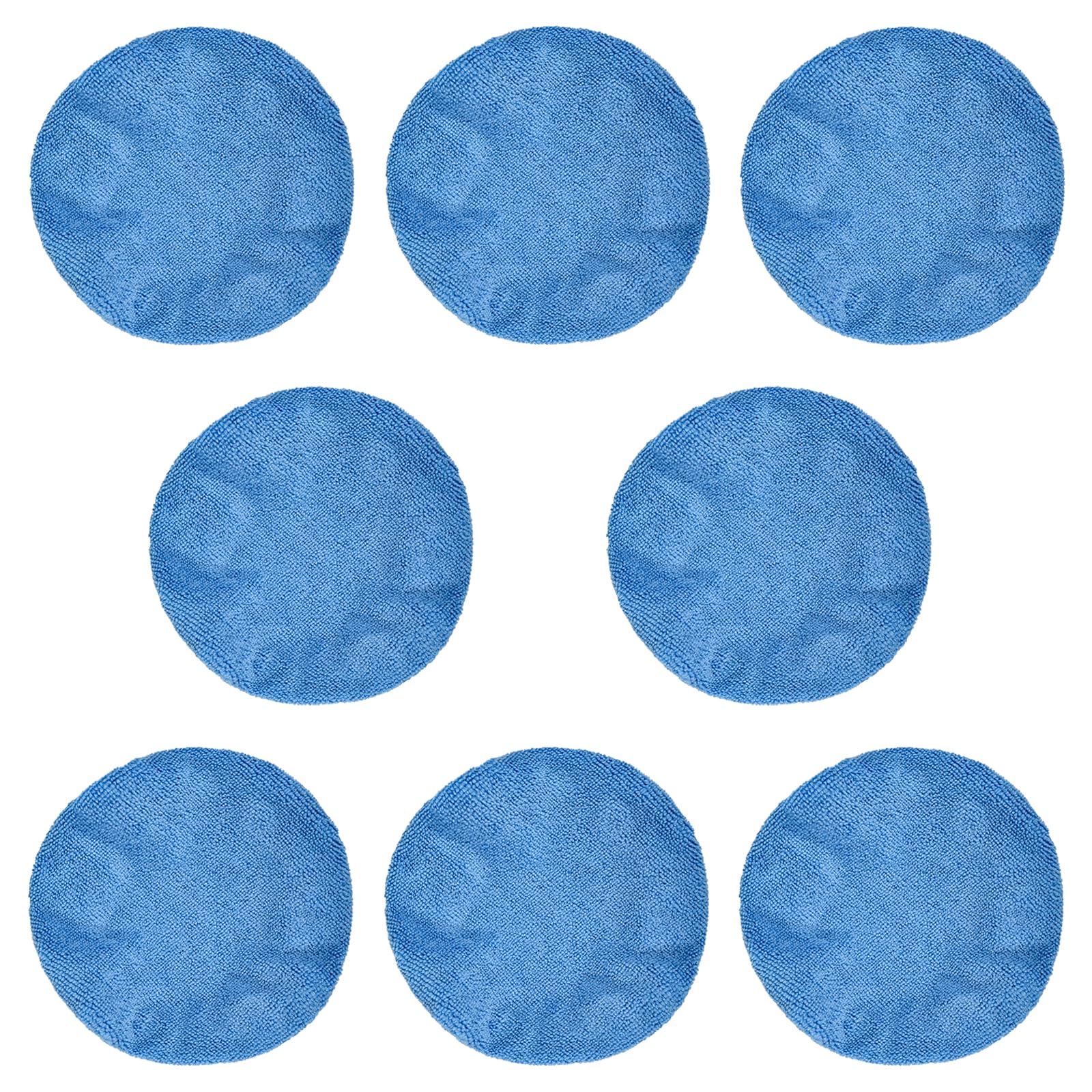 KingBra 8Pcs Polisher Pad Bonnet (7 to 8 Inches), Soft Microfiber Polishing Buffing Pad Cover, Car Waxing Bonnet Waxer Pads