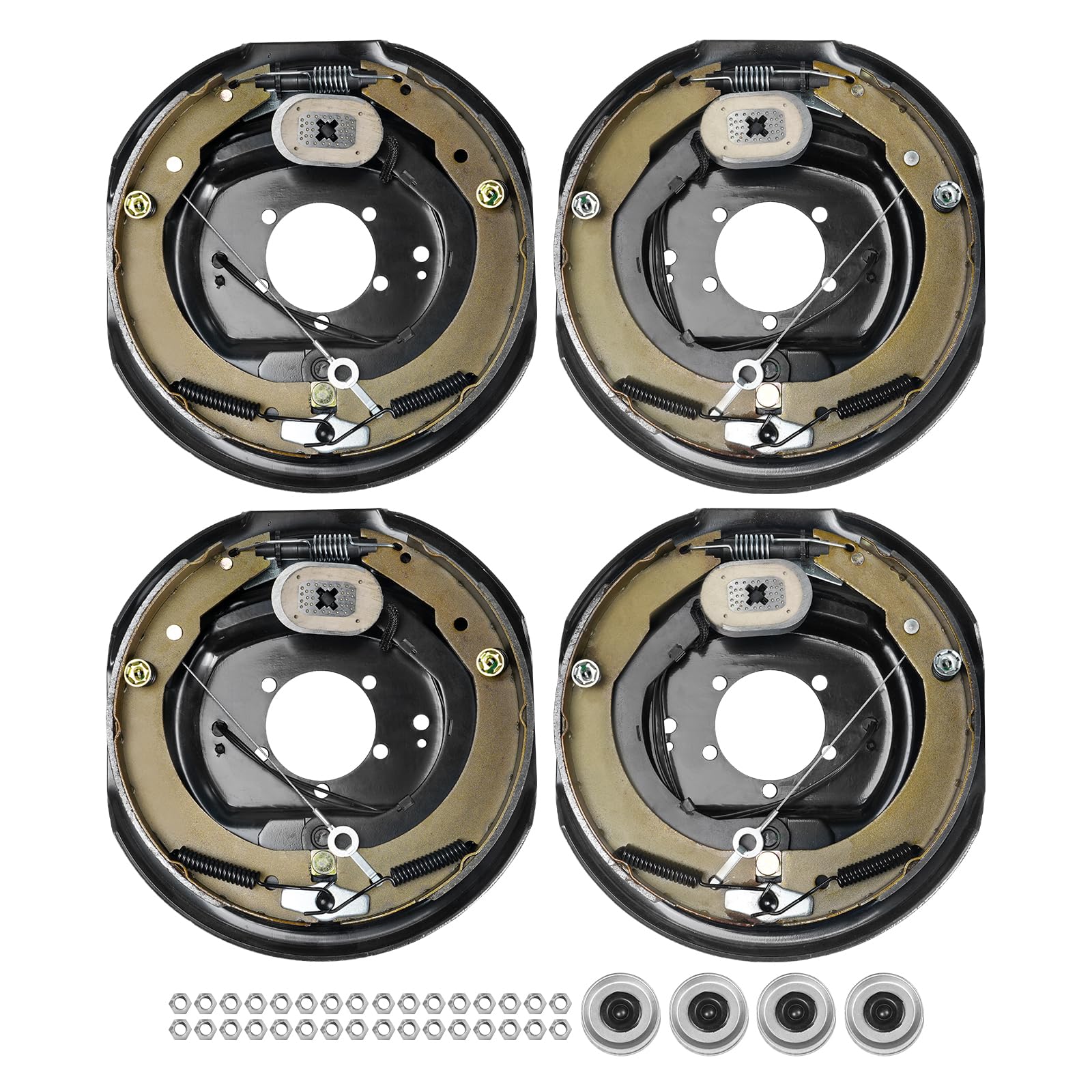 VEVOR Electric Trailer Brake Assembly Kit, 12" x 2", 7000 lbs Axle, Self-Adjusting, Grey, Model BF12-Z02A*4 (2 Right