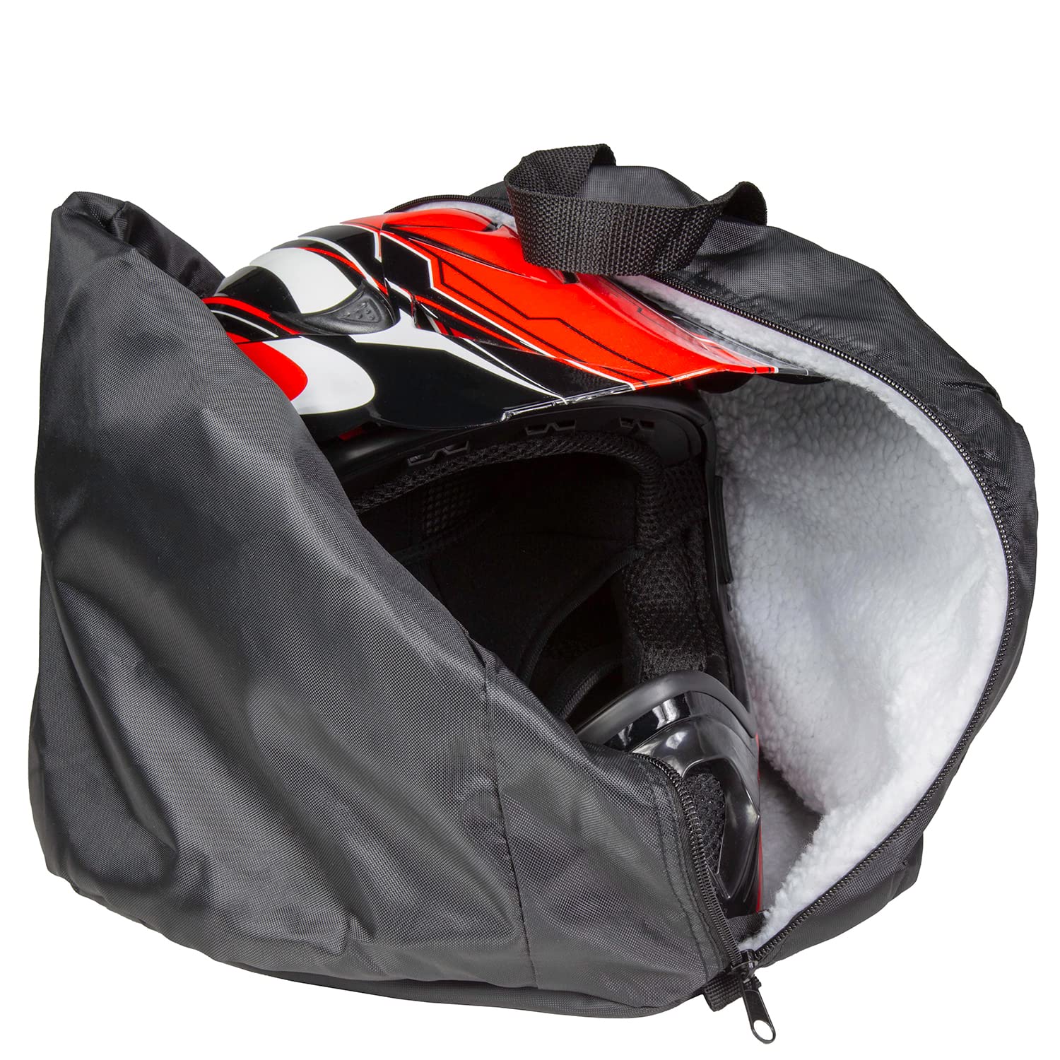 Raider Bcs-8B Deluxe Black Nylon Durable Motorcycle Mx Helmet Bag Medium