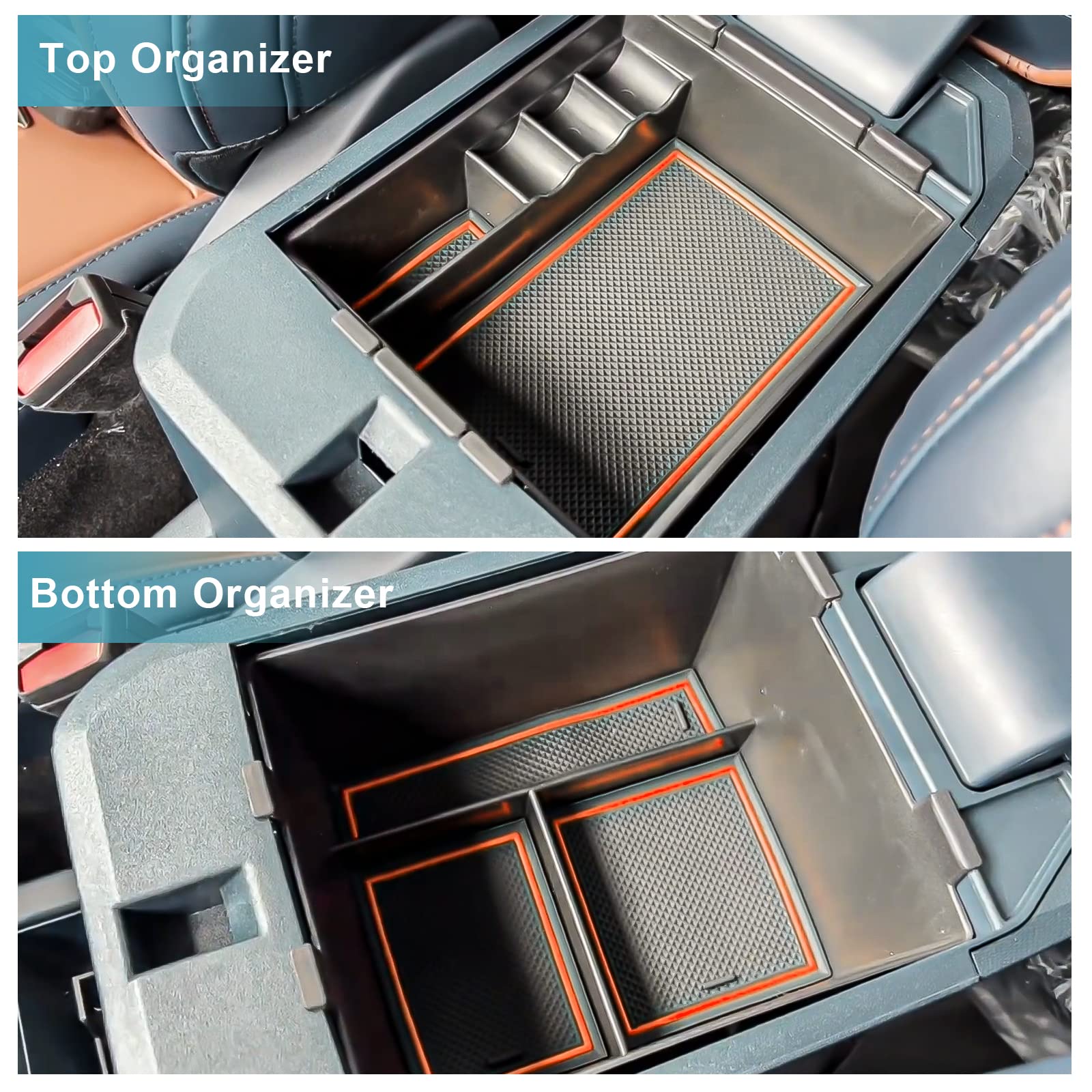 Cdefg For 2022 2023 2024 Maverick Pickup Truck Center Console Organizer Tray 2022 2023 2024 Maverick Armrest Trays Storage Box C