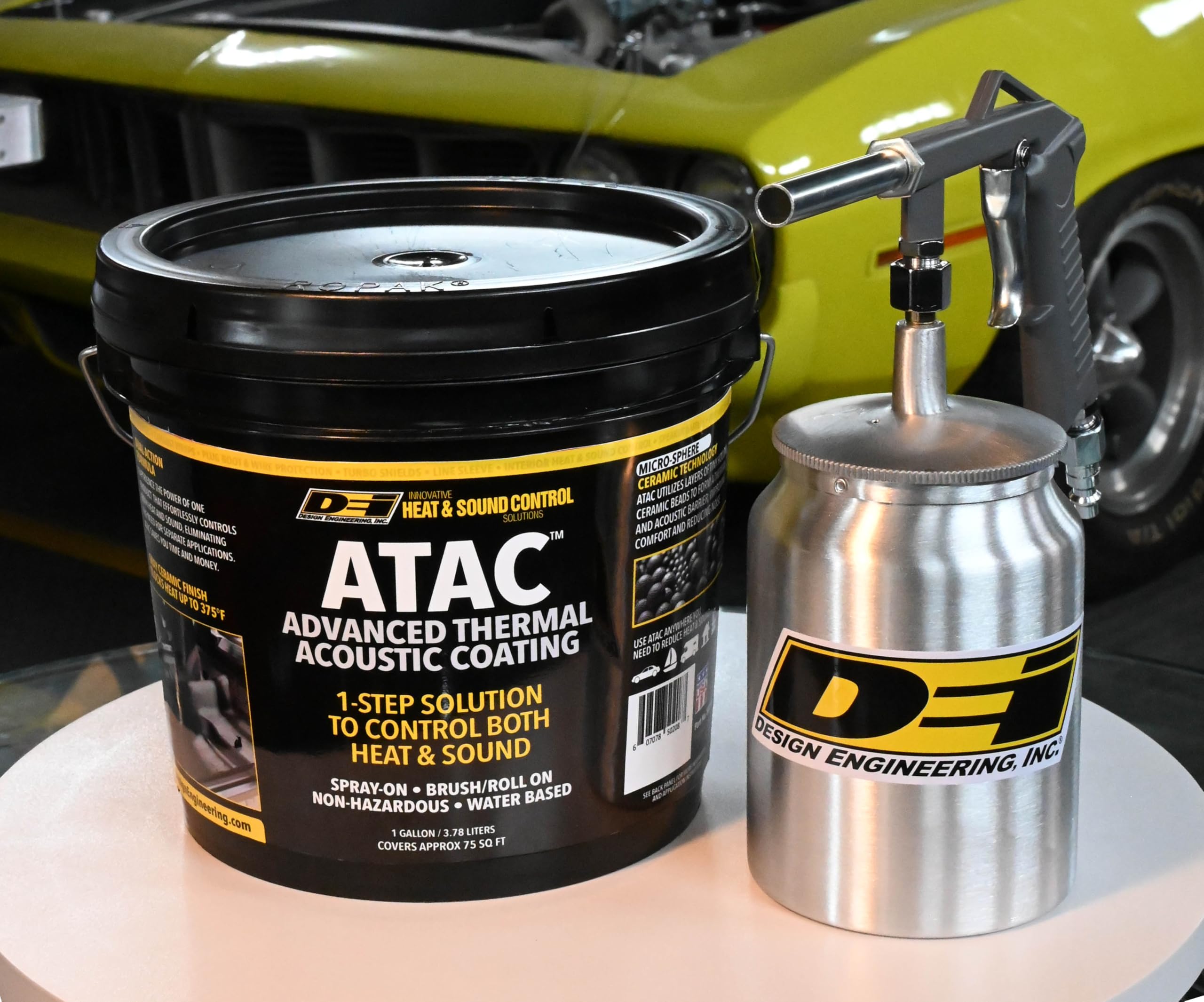 Design Engineering ATAC Thermal Acoustic Coating 1 Gallon - Sound & Heat Barrier, Gray, Model 50208, Spray/Roll On