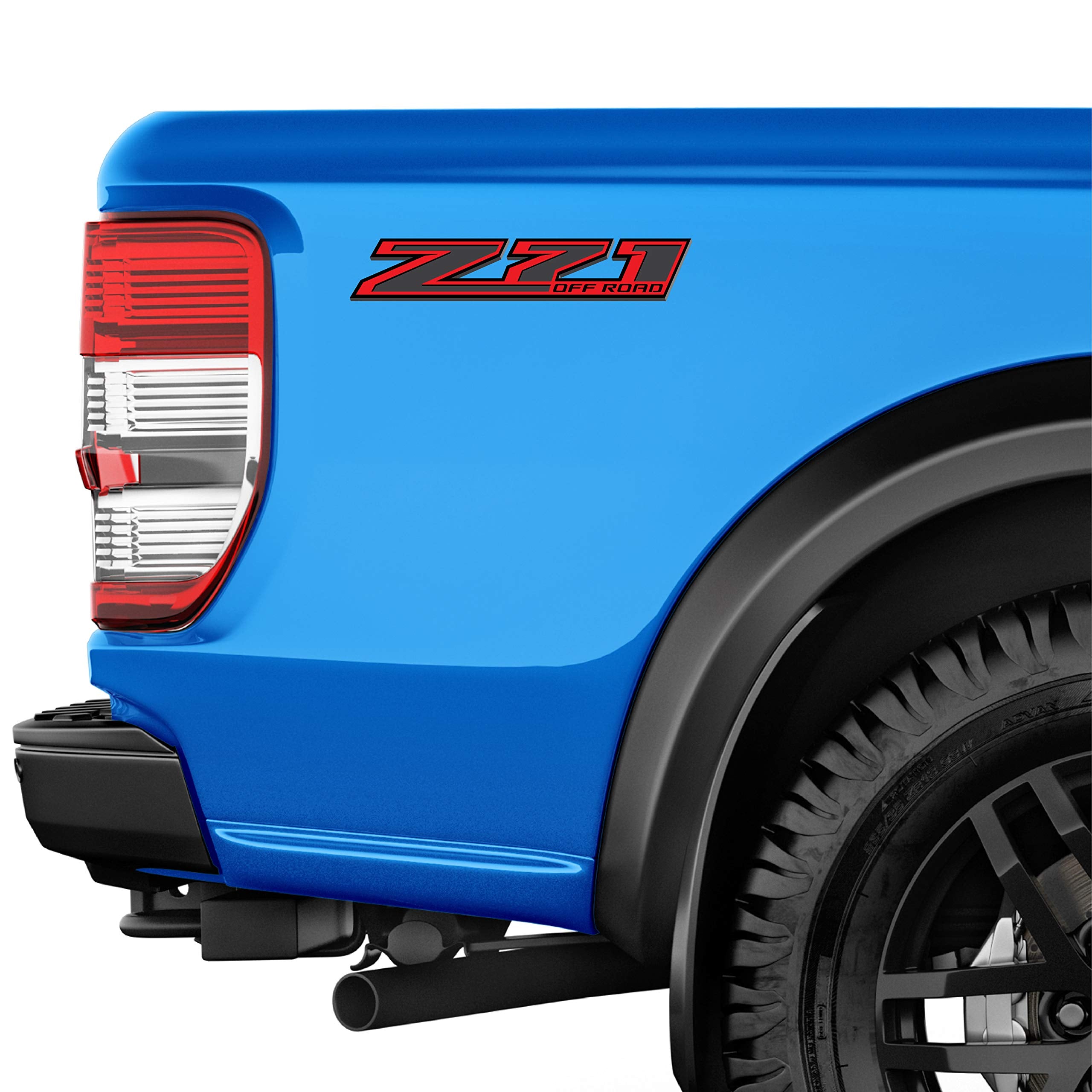 Z71 Offroad Truck Decals - 2014-2018 Bedside Stickers (Z71 Offroad Red)