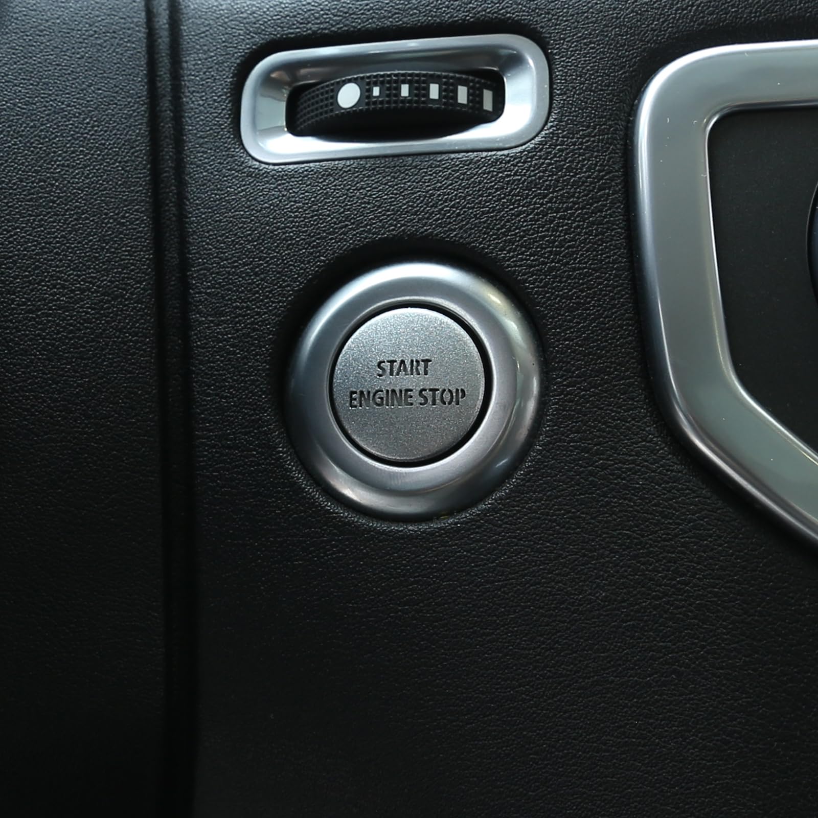 Llkuang Silver Engine Start Stop Push Button Switch Sticker Cover For Lr4 Discovery 4 & Land Rover Range Rover Sport 2010-2013 Aluminum Alloy Car Accessory