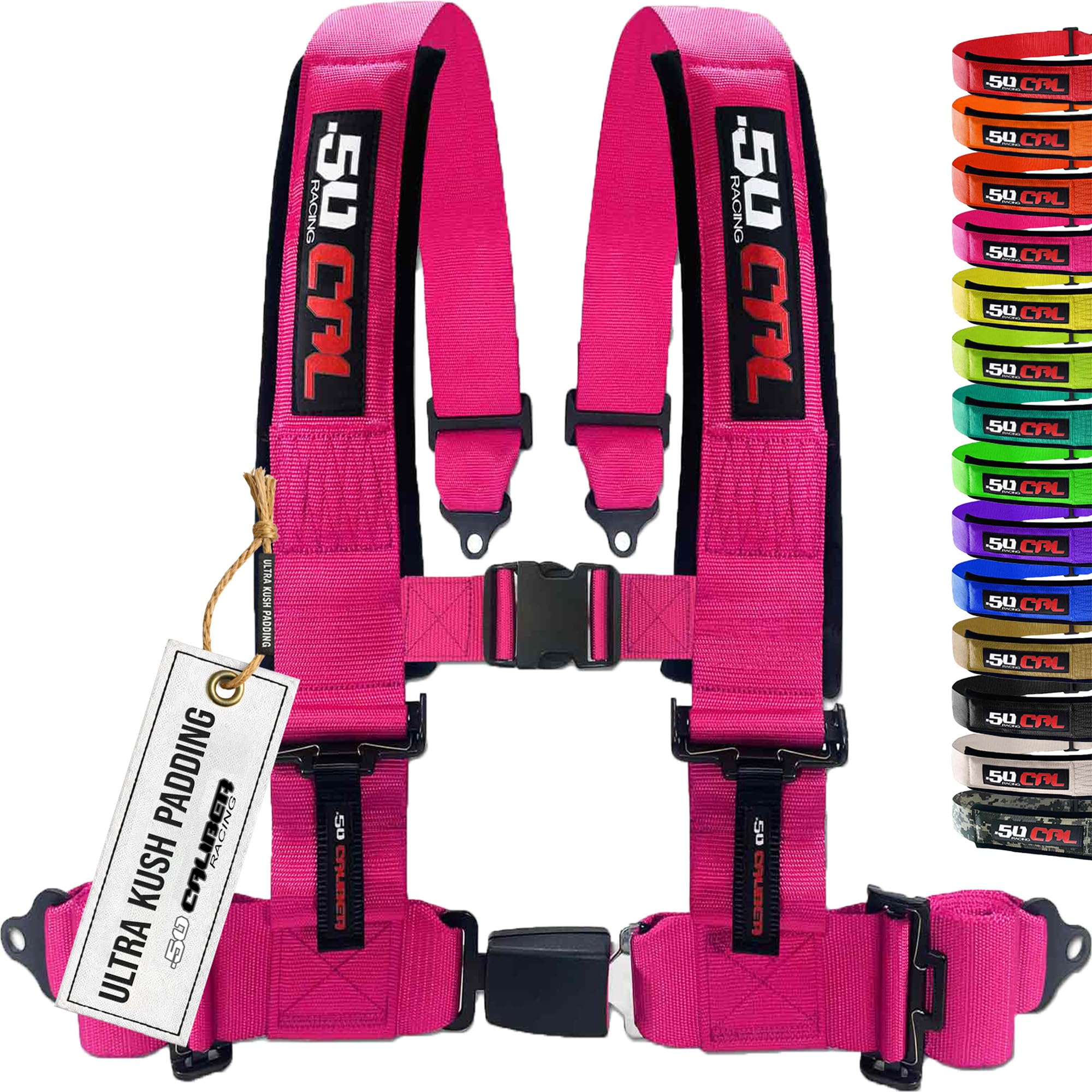 1pc Pink 4 Point Harness for Bucket Seat Latch Release 9 Color harnesses Racing Harness 4 point Race Car Off Road UTV RZR [6034]