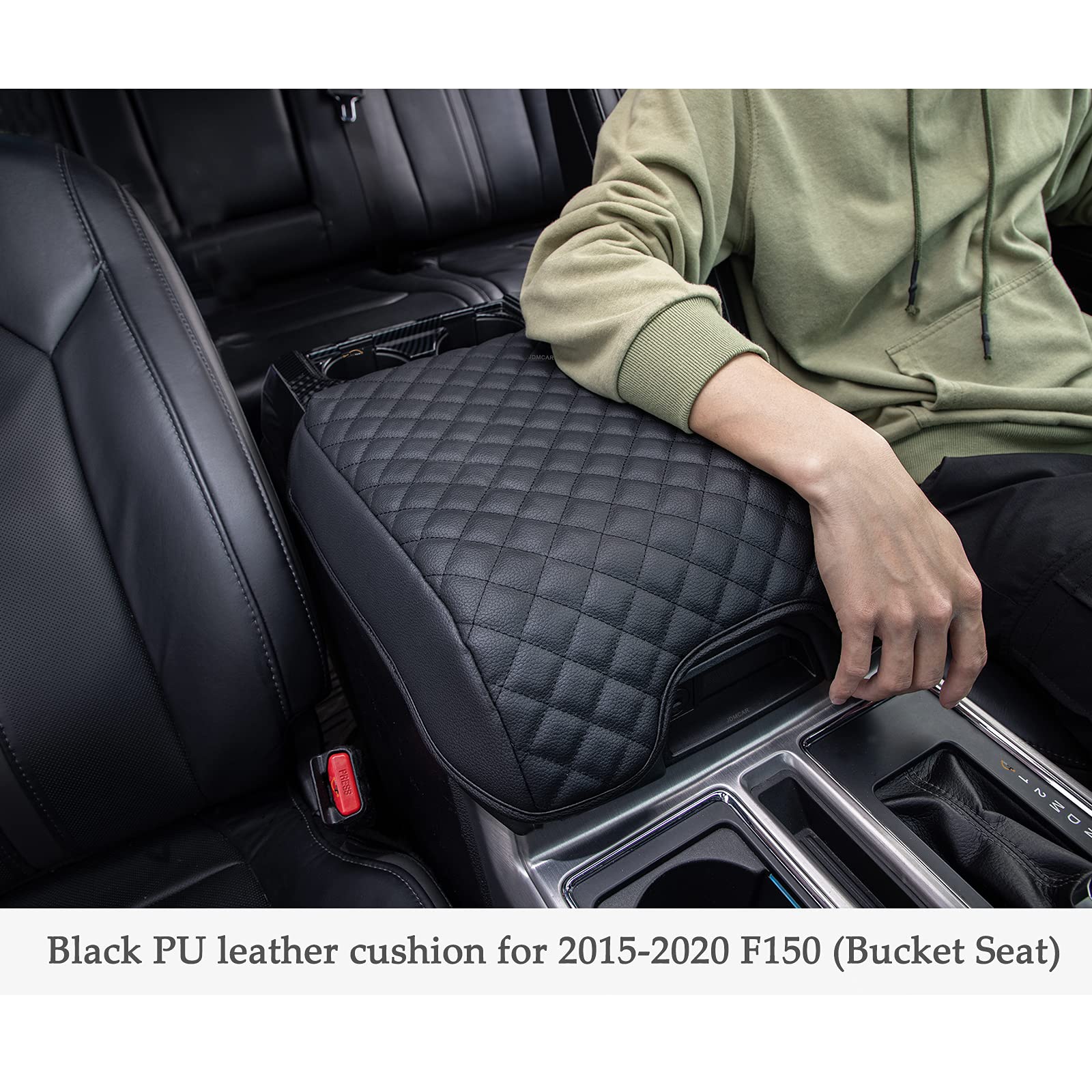 Jdmcar Center Console Cushion Compatible With 2015-2020 Ford F150 / 2017-2022 F250 F350 F450 And 2018-2024 Expedition Accessorie