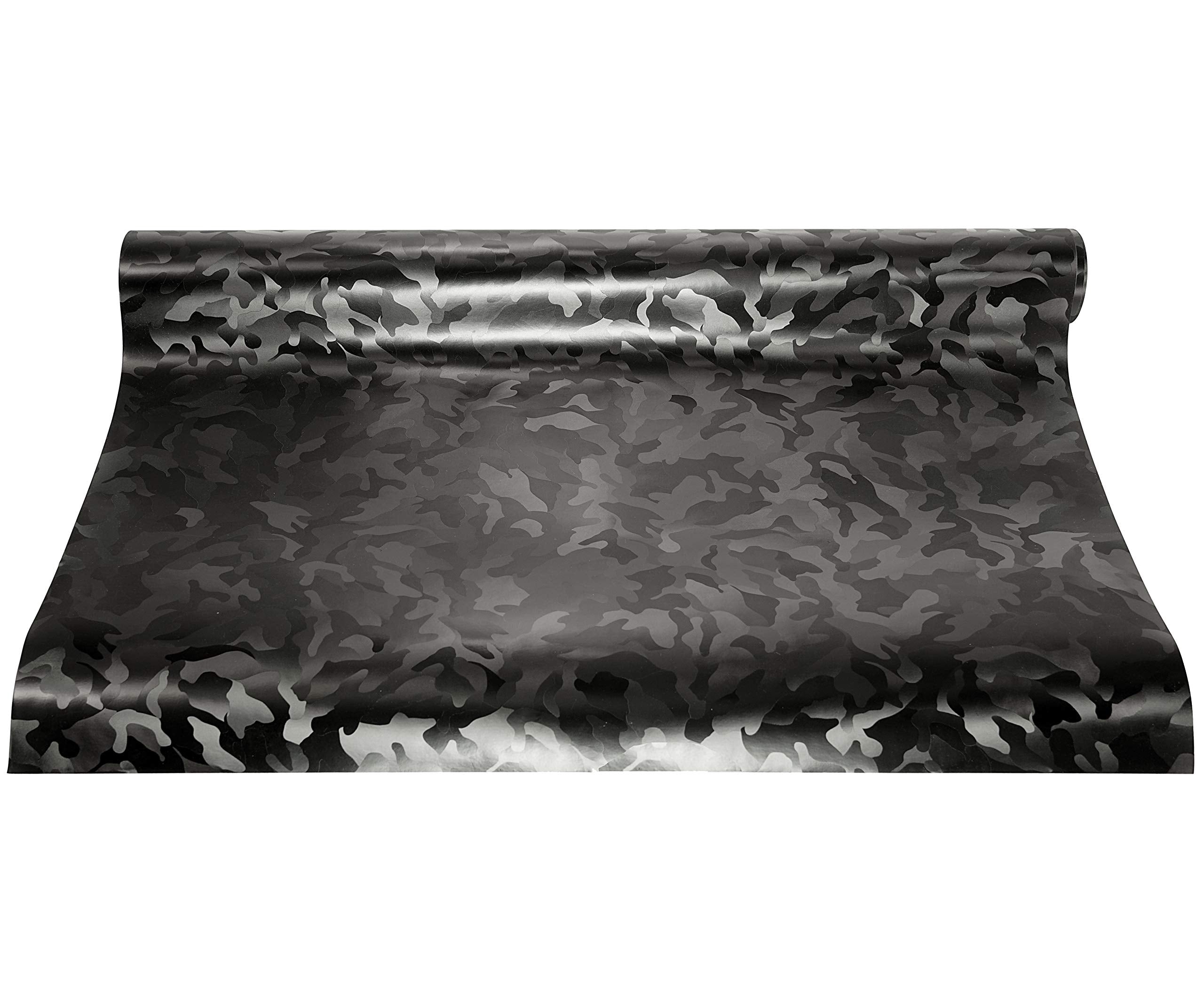 VViViD Stealth Camouflage Vinyl Wrap Roll, 10ft x 5ft, Black, Durable Material