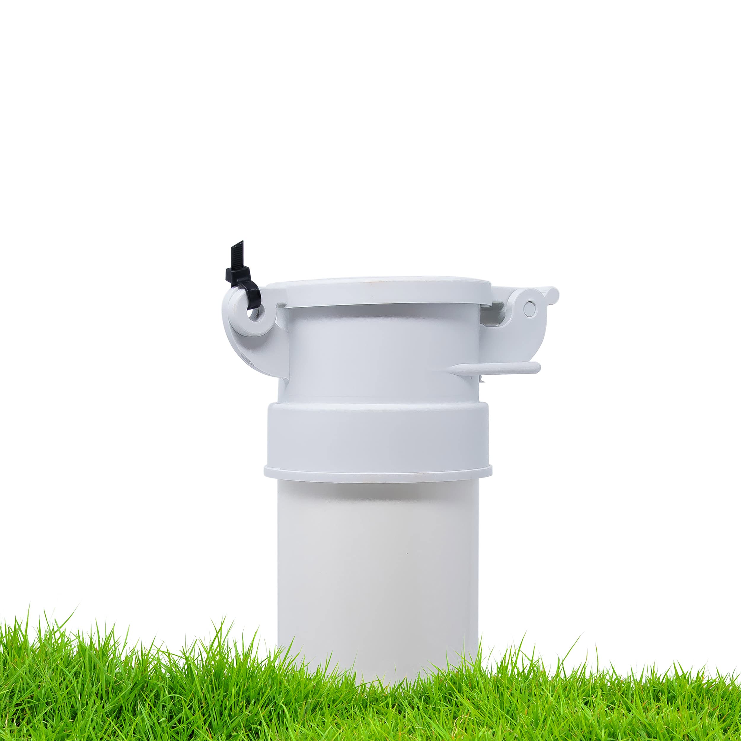 Enviro Design Products Footloose 4" White Sewer Cap | Odorless, Self-Closing, Easy to Install | Model FF104W