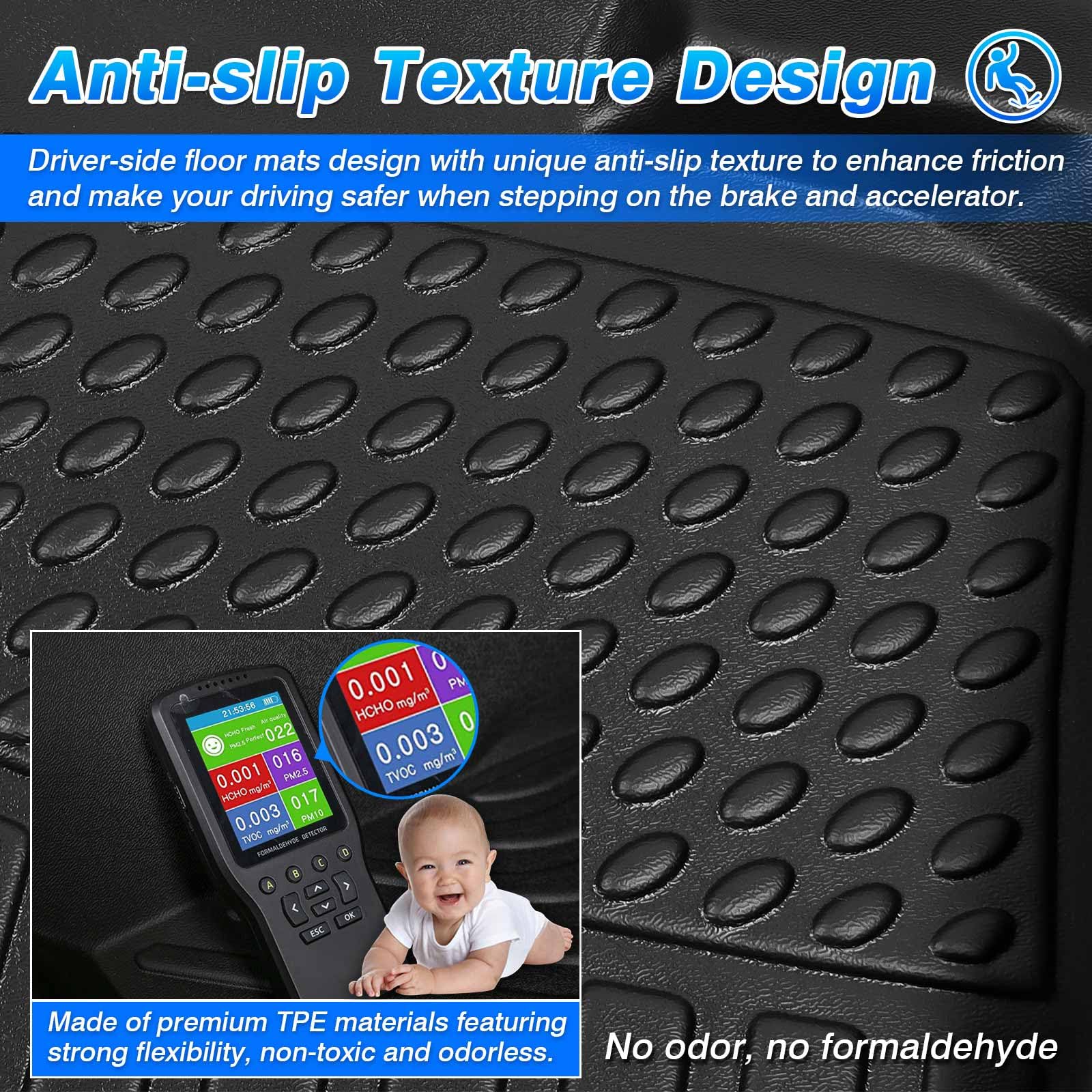 Cartist TPE All Weather Floor Mats for Nissan Ariya 2023-2026, Heavy Duty Black Carpet Protection