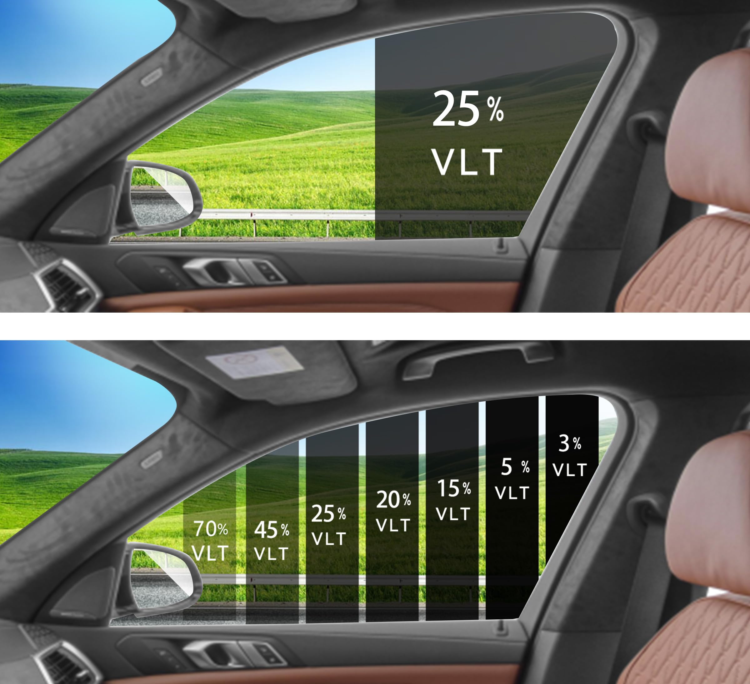 2Ply Premium Window Tint Film 40''In X 100''Ft (25% Vlt), Protects Privacy, Blocks Uv Rays, Reduces Heat, And Prevents Scratches