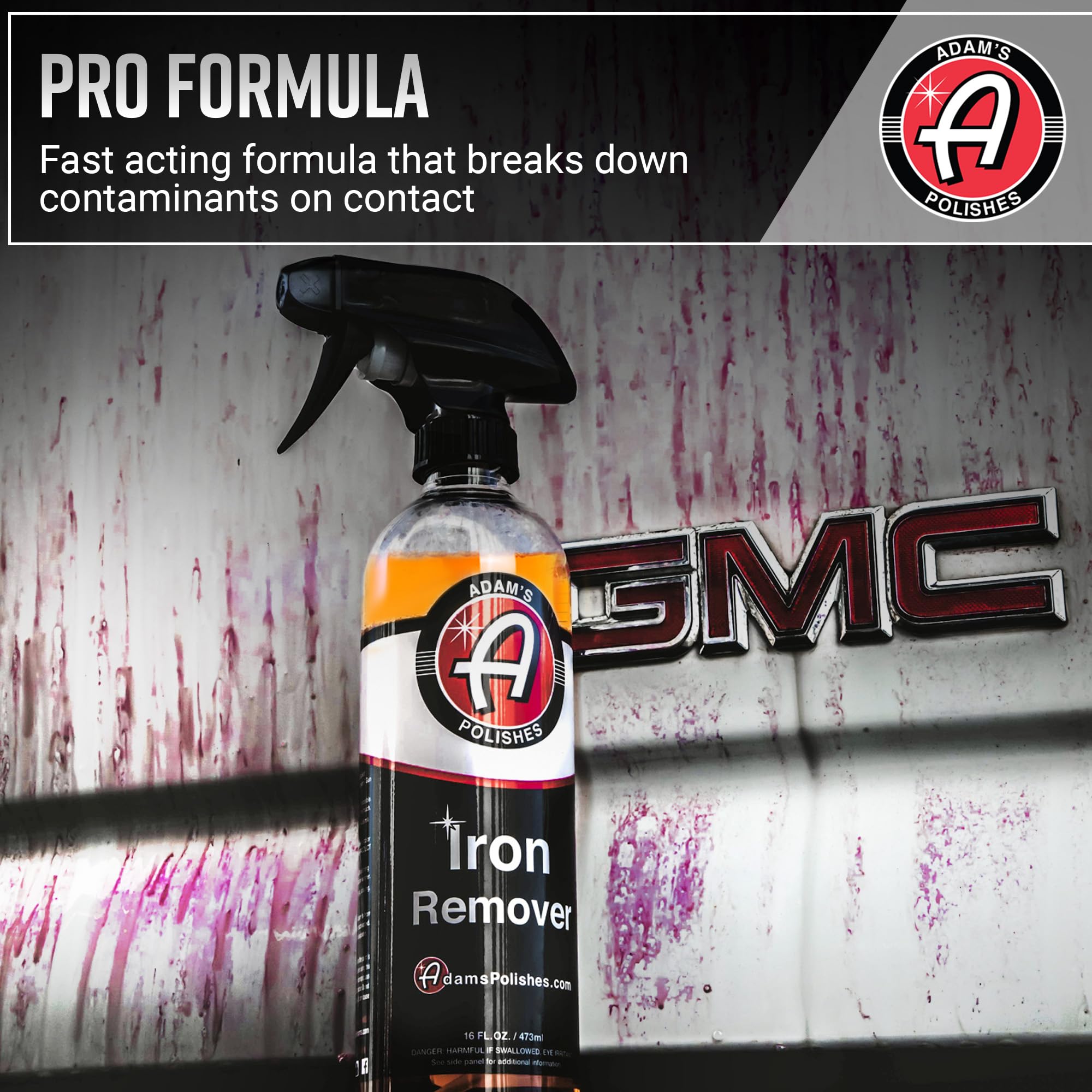 Adam'S Iron Remover (Gallon) - Iron Out Fallout & Stop Rust Remover Spray For Car Detailing Removes Iron Particles In Auto Paint, Wheels, Motorcycle, Rv & Boat - Use Before Clay Bar, Wax Or Car Wash