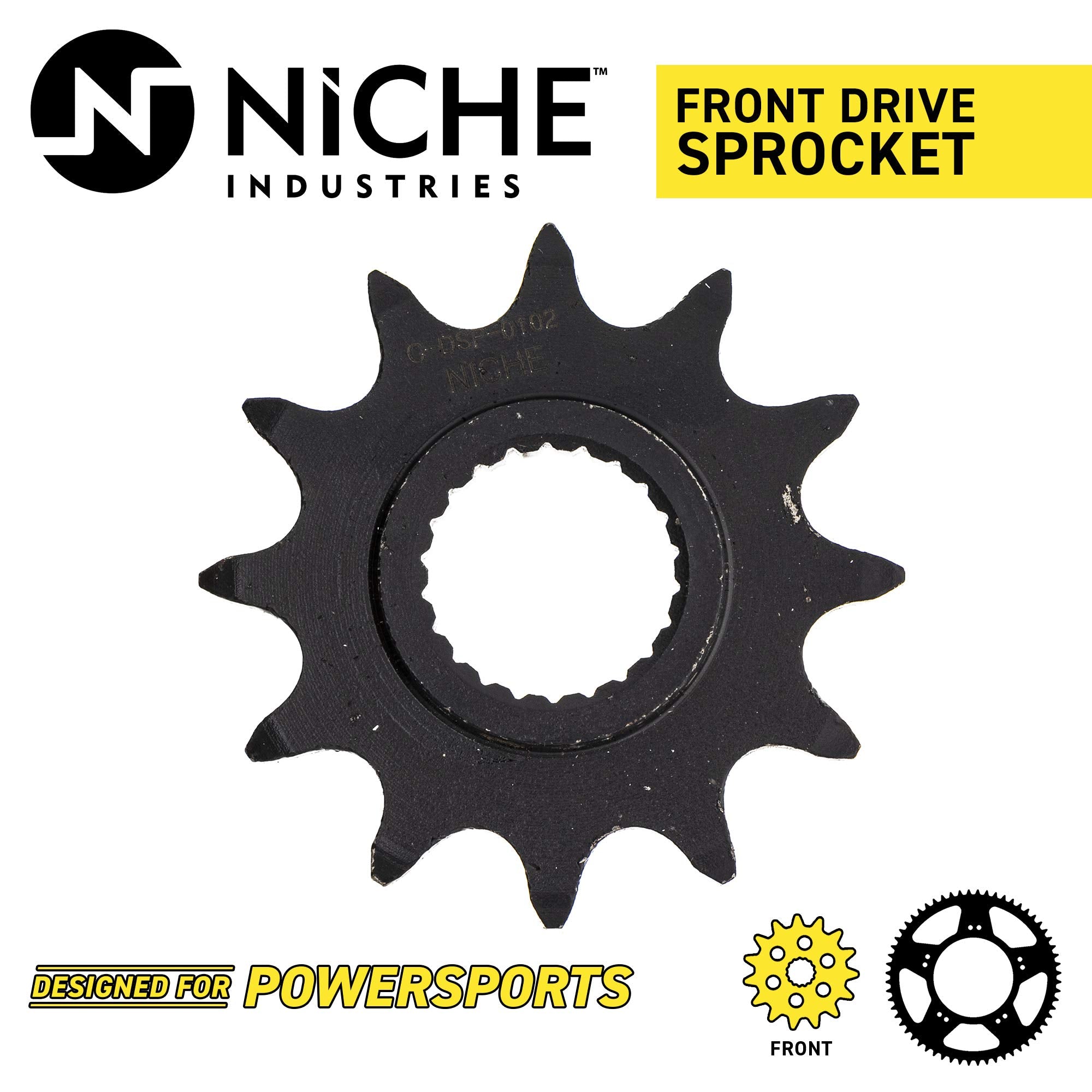 Niche 520 Pitch 12 Tooth Front Drive Sprocket For 1986-2009 Polaris Sportsman 400 500 Scrambler Trail Blazer 250