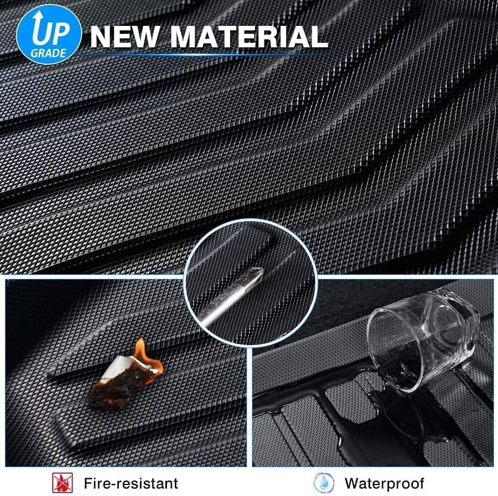 All Weather Rubber Car Floor Mats Compatible With 2016-2022 Honda Pilot 7 Passenger (Not Fit 8 Passenger), Full Set Includes 1St