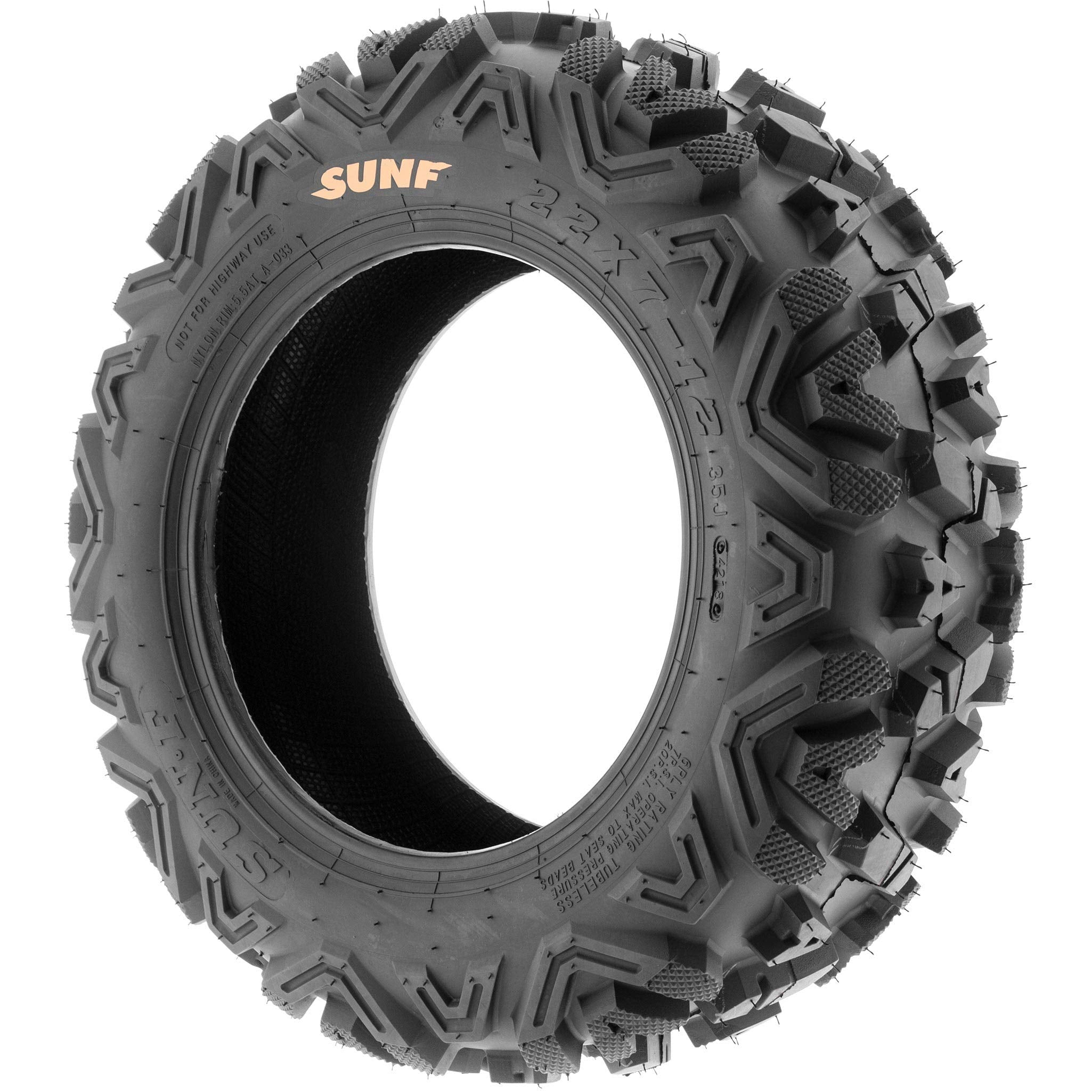 Sunf 25X8-12 Atv Utv 25X8X12 All Terrain Tires 6 Pr A033 Power I - Pair Of 2