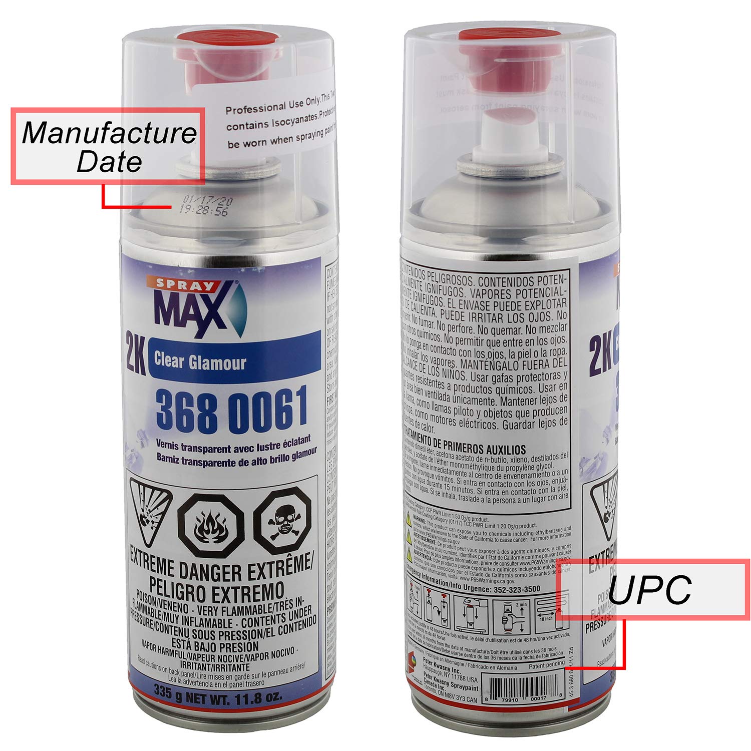 Usc Spraymax 2K Glamour High Gloss Aerosol Clear