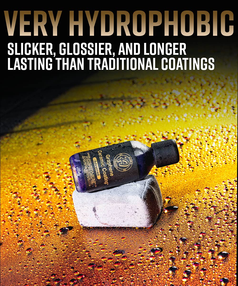 Adam's Advanced Graphene Ceramic Coating - 60ml, 10H Protection, UV Glow Technology for Car Detailing Professionals