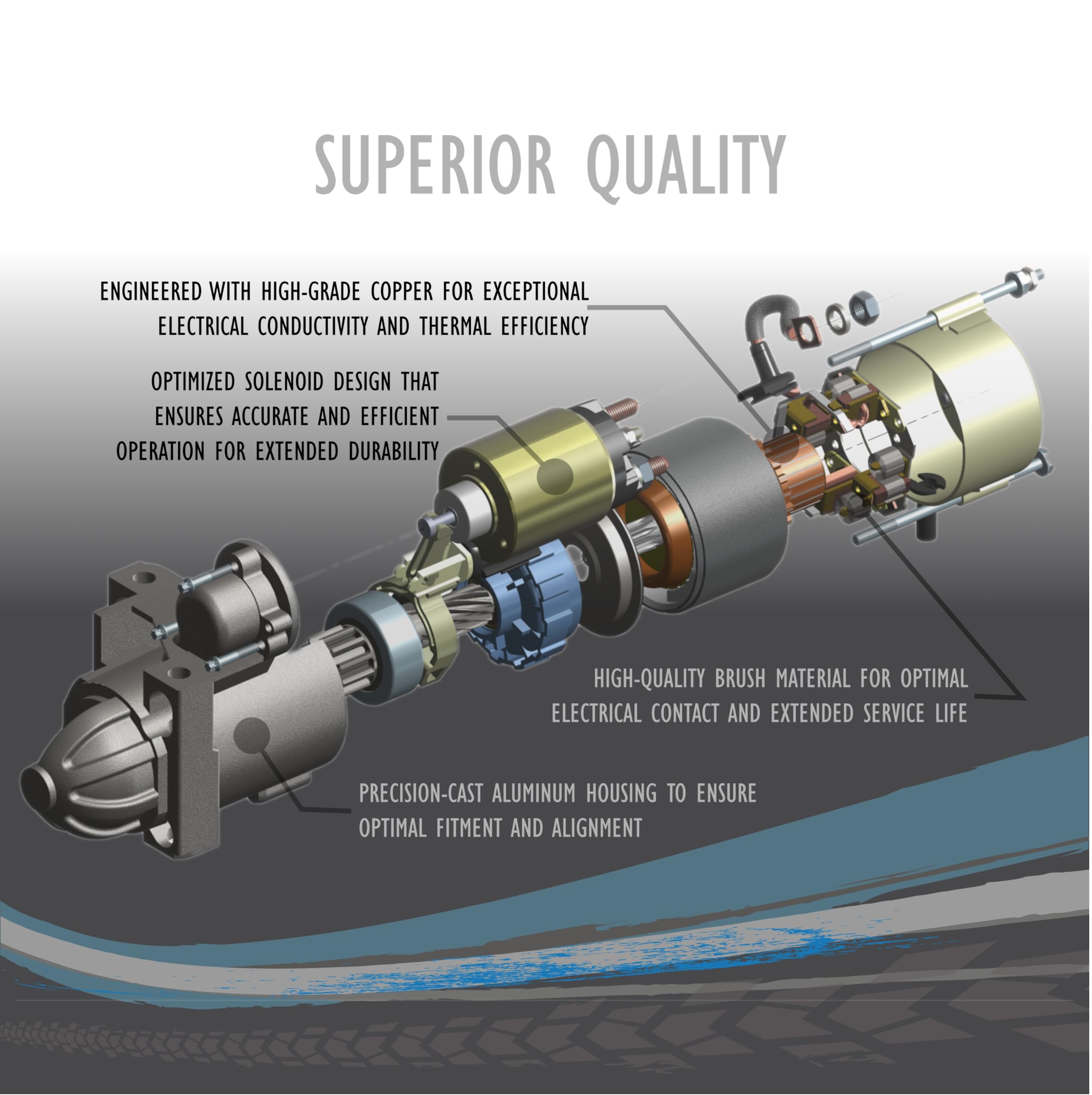 Oeg Parts New Starter Compatible With Chevy Cobalt 2008-2010 2.0L 2.2L 2.4L, Hhr 2008-2011, Impala 2.4L 2014, Malibu 2.2L 2.4L 2008-2014, Equinox 2.4L 2010-2016 8000213, 8200213, 89060407, Sdr0374