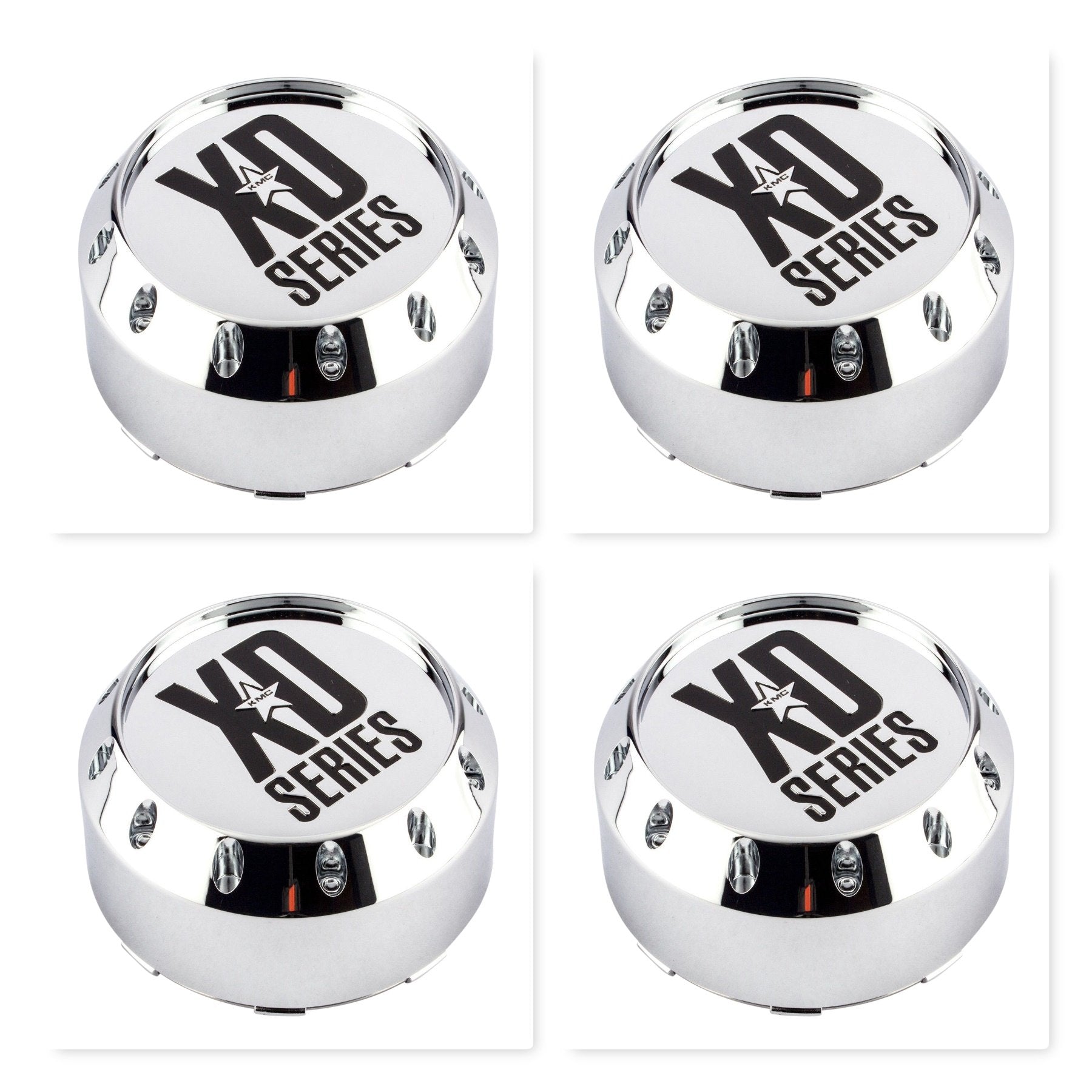 4 Pack Kmc Xd Series 464K131-2 8 Lug Chrome Wheel Center Cap