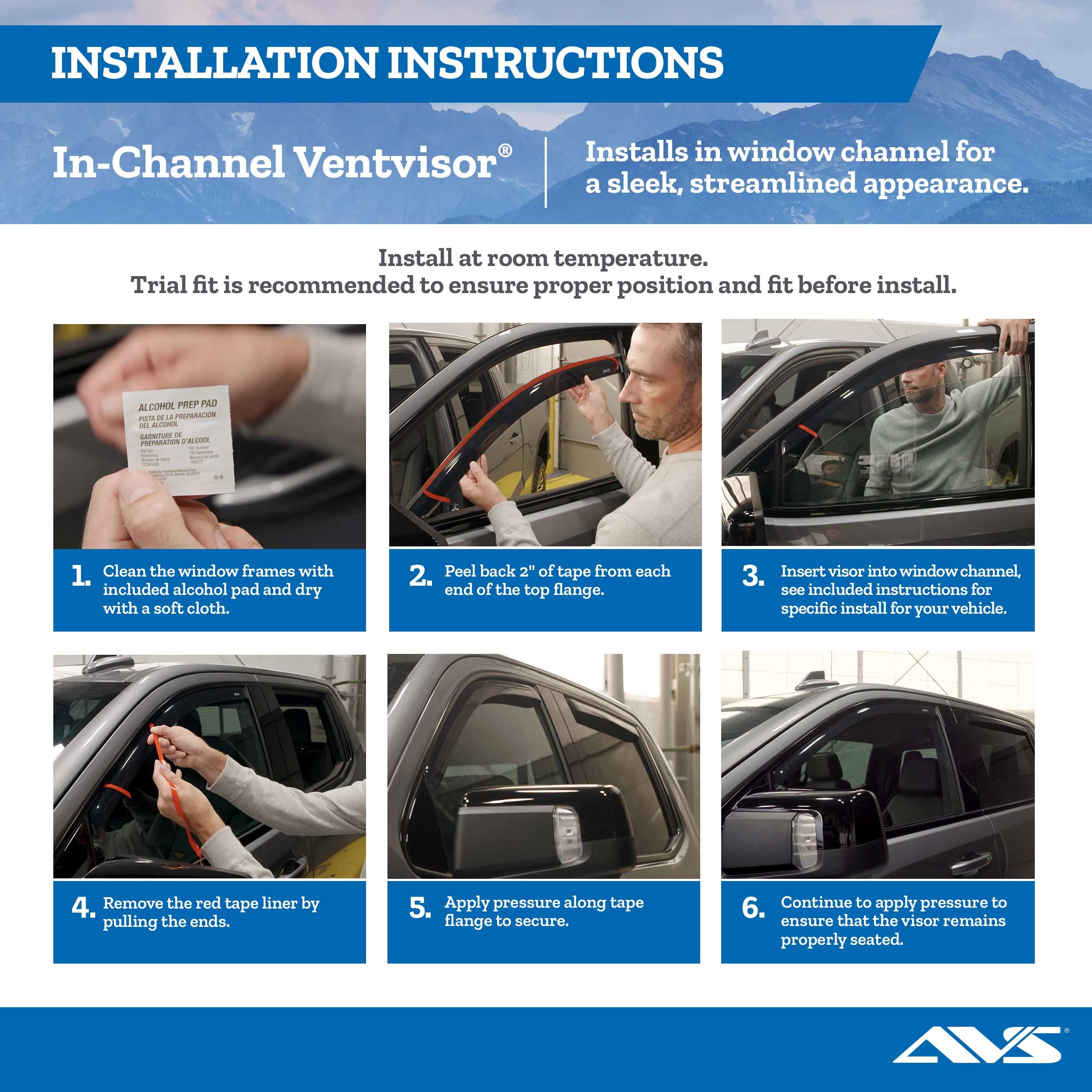 Auto Ventshade [Avs] 194818 In-Channel Ventvisor | 2019 - 2023 Ram 1500 Crew Cab - Smoke, 4 Pc.