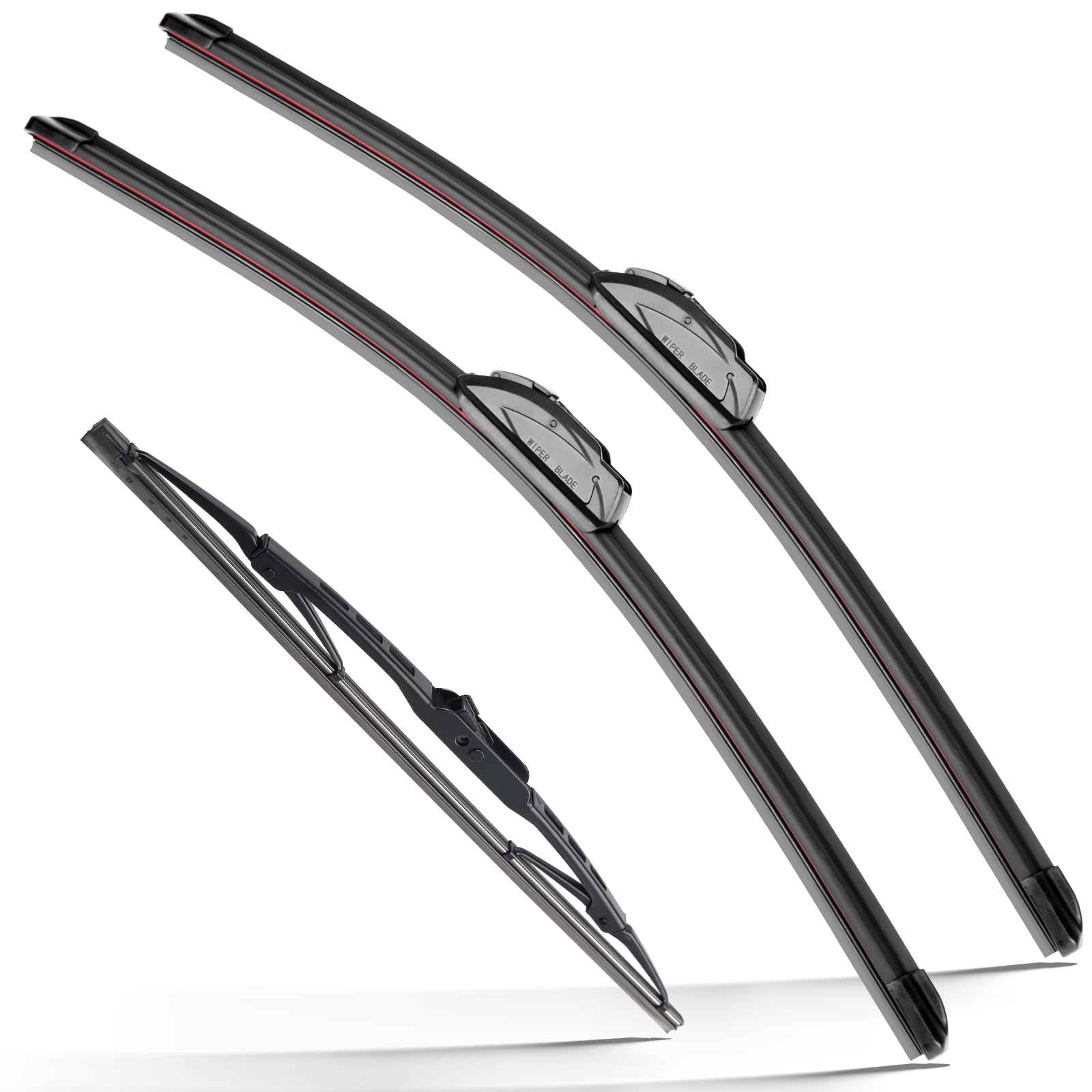 Raintok Windshield Wiper Blades Replacement For 2005 2006 2007 2008 2009 2010 Kia Sportage Hyundai Tucson Original Factory Quality Front Rear Wipers Blade Set For My Car - 24 16 12 (Pack Of 3)