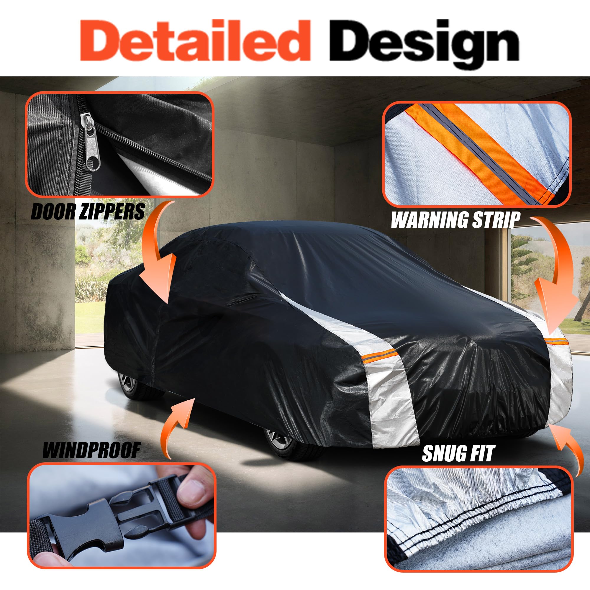 Cotryvox Car Cover For Nissan 350Z 370Z(2009-2025) Roadster/Coupe Nismo All-Weather Outdoor Waterproof Rain Snow Uv Sun Protecto