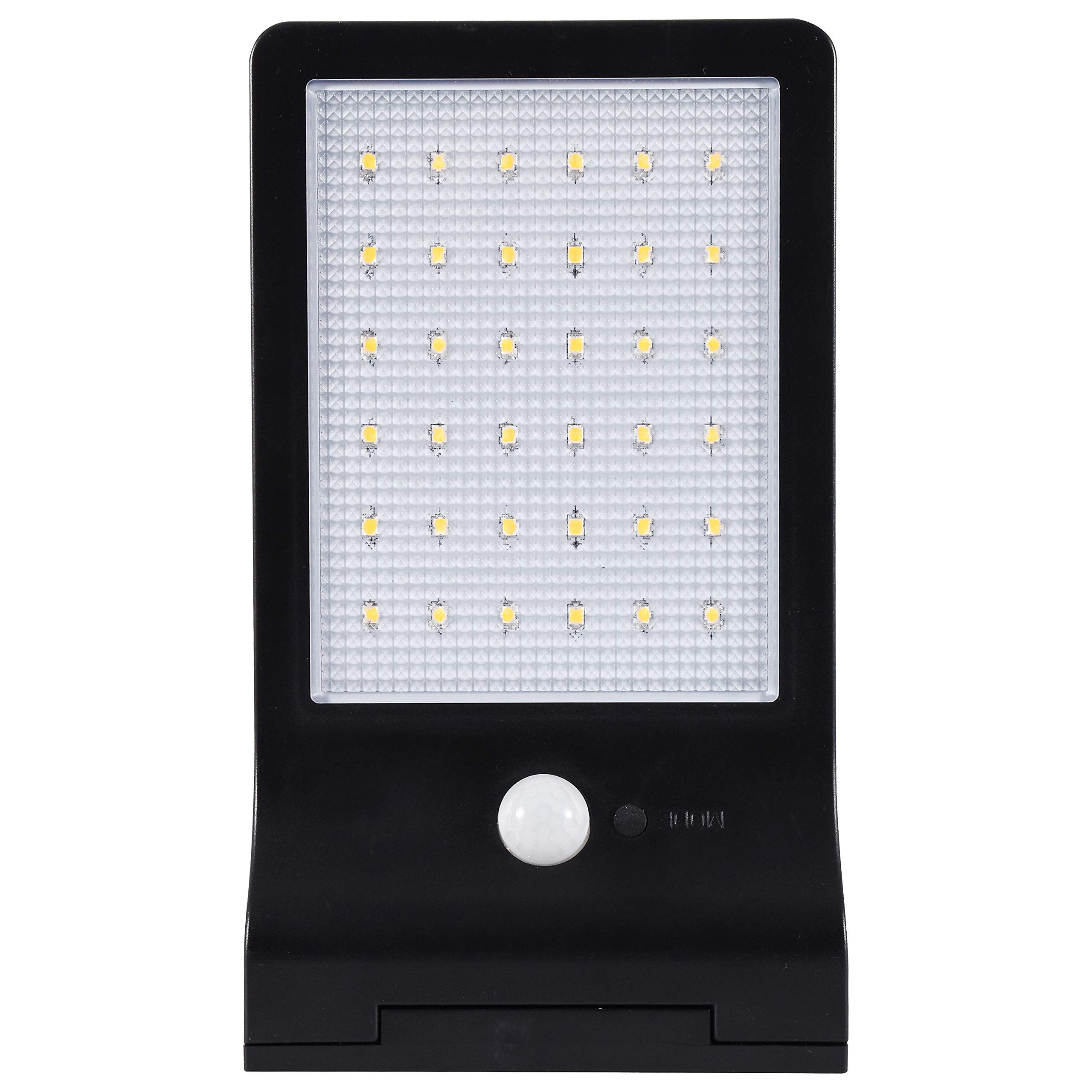 LEDVANCE Sylvania Solar Flood Light with Daylight Sensor, 5000K, Black Finish, 1 Pack, Model 65000, Plastic Material