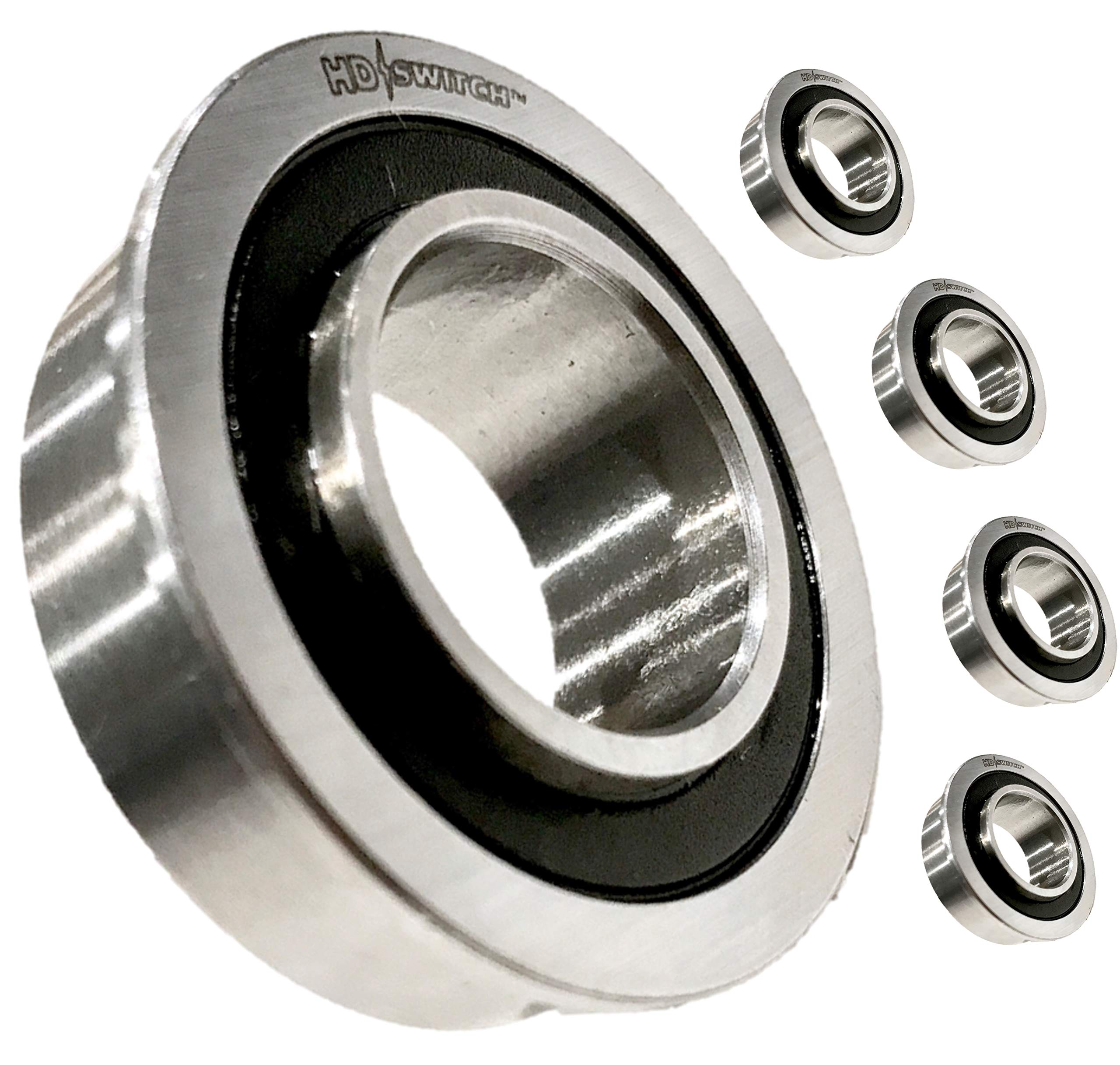 Hd Switch - 4 Pack - 9040H - 9040-H Front Wheel Bushing To Bearing Conversion Kit Replaces Craftsman, Sears, Ayp, Poulan, Husqva