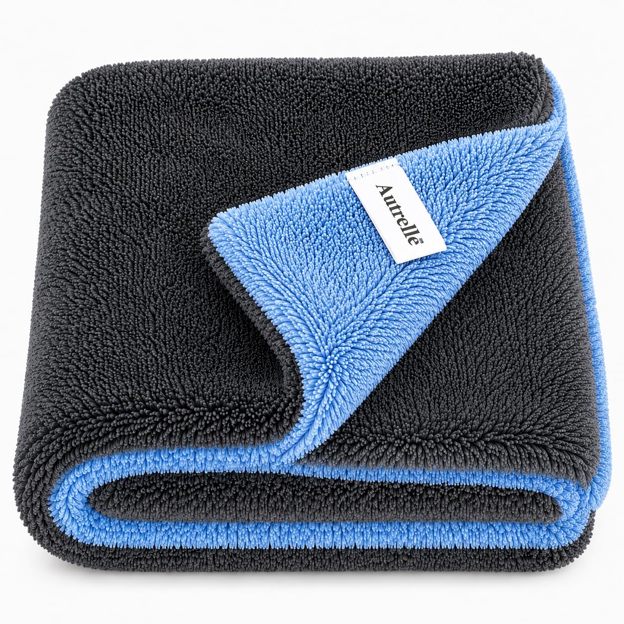 1200 GSM Microfiber Cloth For Car Cleaning 40x40 CM  Grey + Aqua (1)