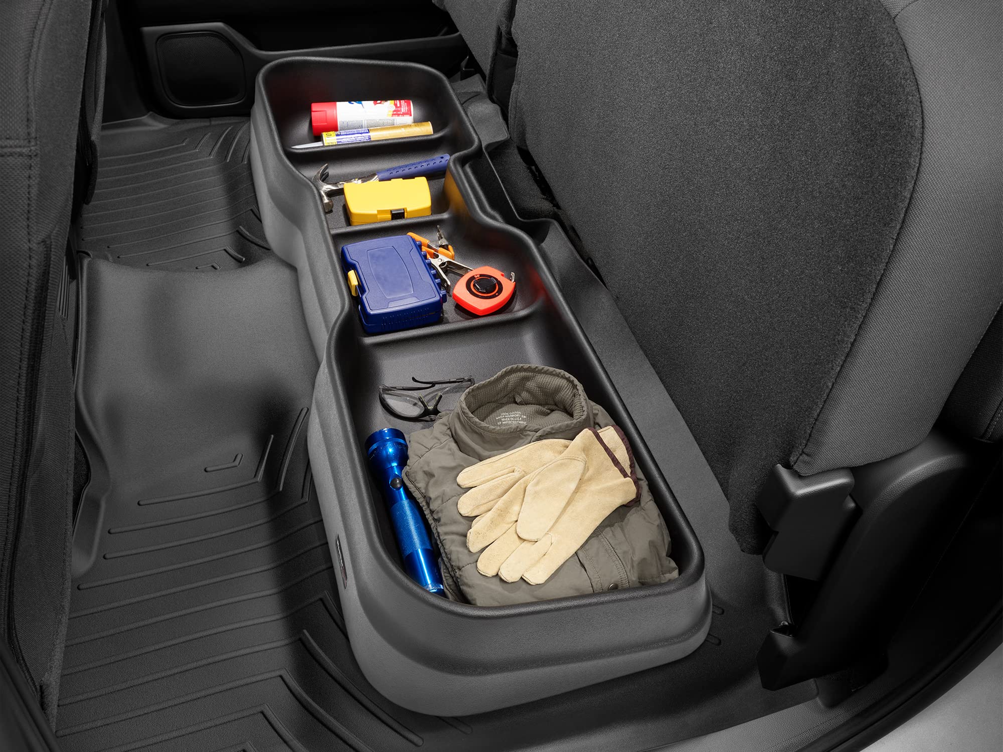 Weathertech Under Seat Storage System For Ford F-150, Super Duty, F-150 Lightning, F-150 Svt Raptor (4S001) Black