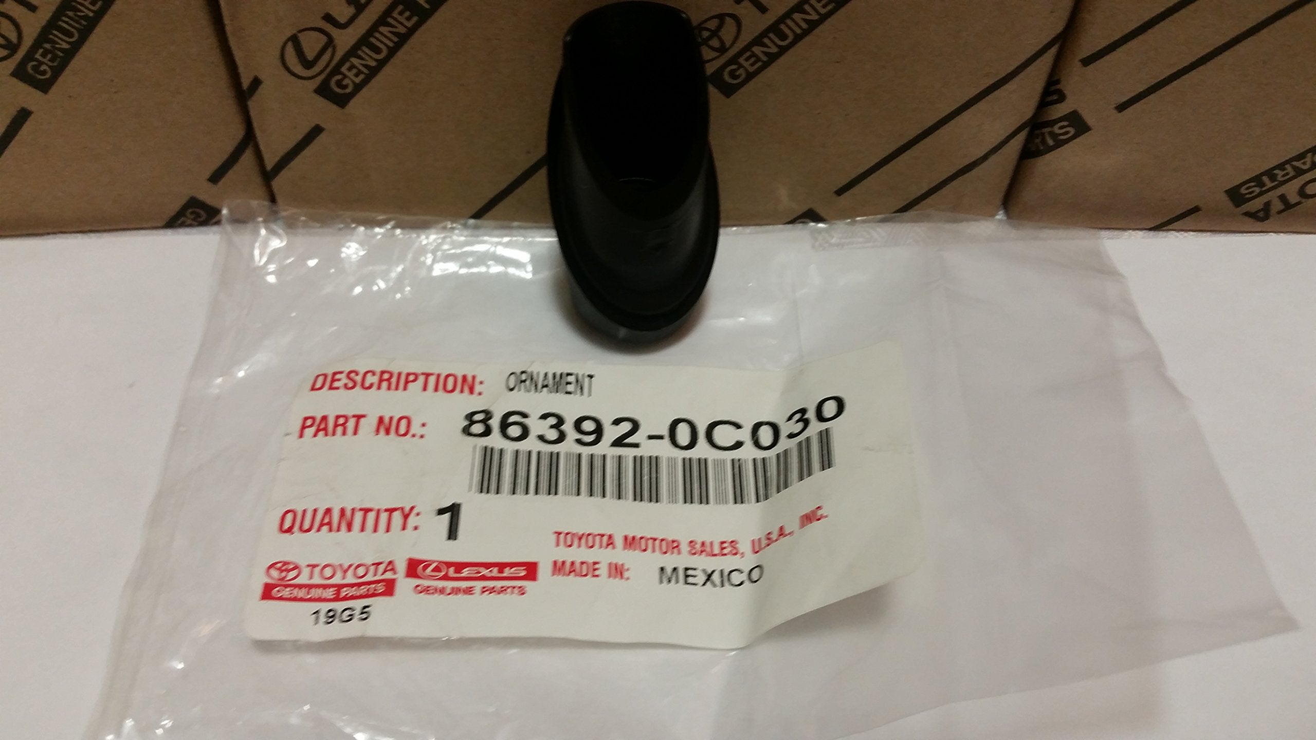 Toyota Tundra Antenna Bezel/Ornament 86392-0C030 - Black, Genuine Replacement Part