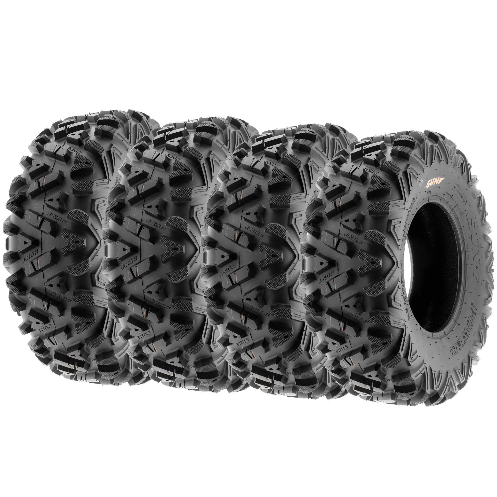 Set Of 4 Sunf A033 Power.I 30X10R14 Front & 30X10R14 Rear Atv Utv All-Terrain Radial Tires, 8 Pr, Tubeless