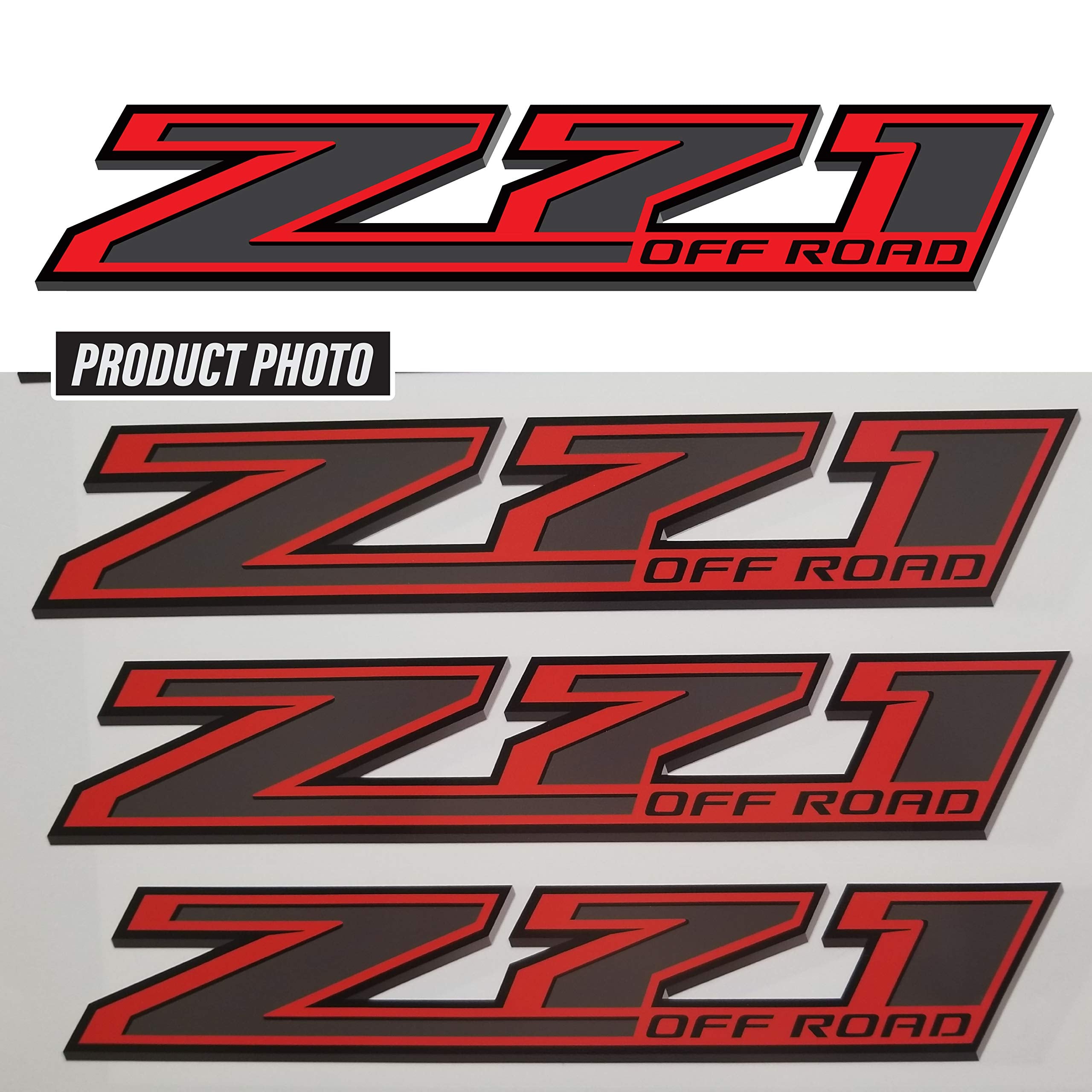 Z71 Offroad Truck Decals - 2014-2018 Bedside Stickers (Z71 Offroad Red)