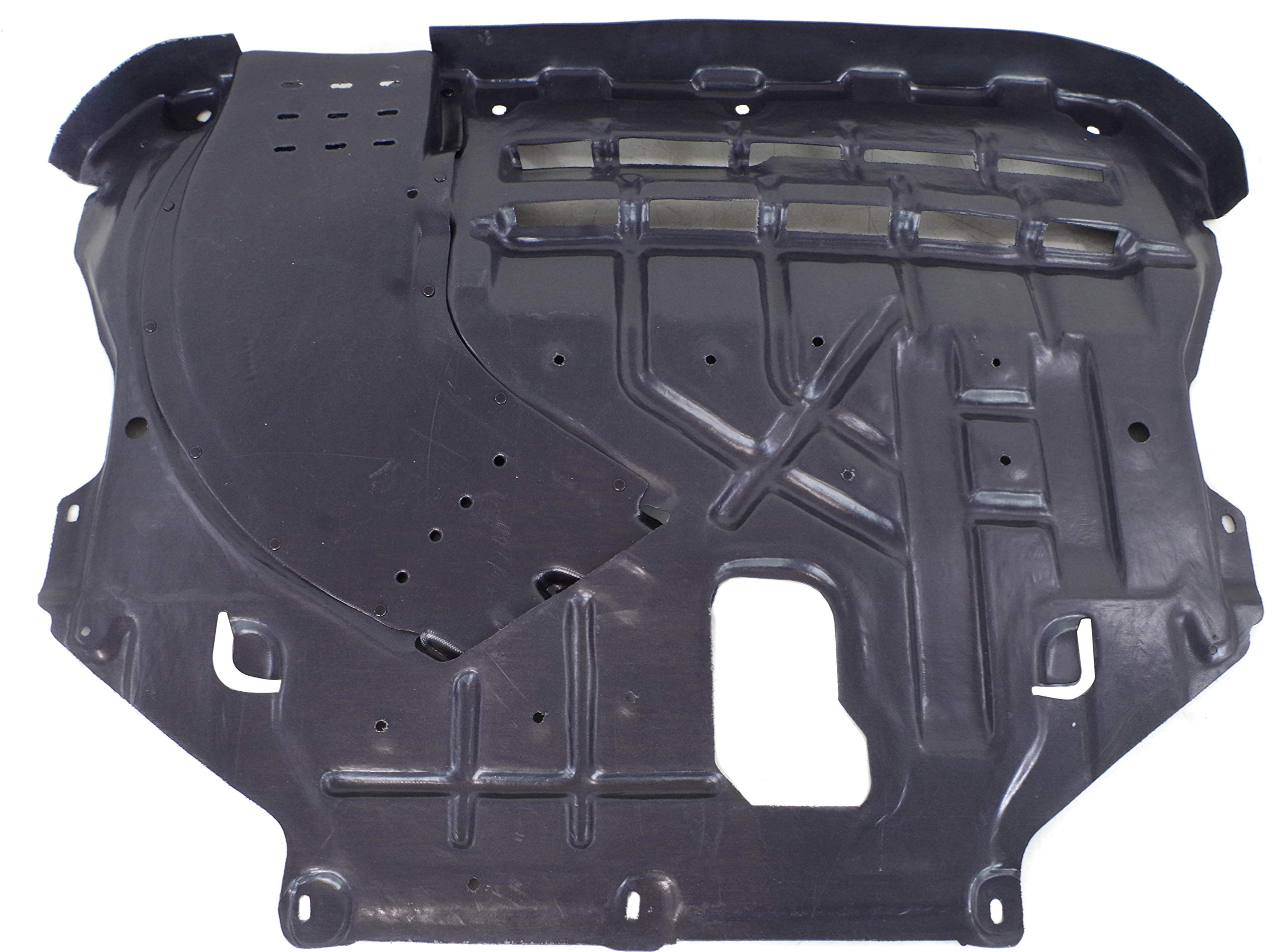 Evan Fischer Front Engine Splash Shield for 2013-2019 Ford Escape, 2015-2019 Lincoln MKC, Black, Durable Plastic