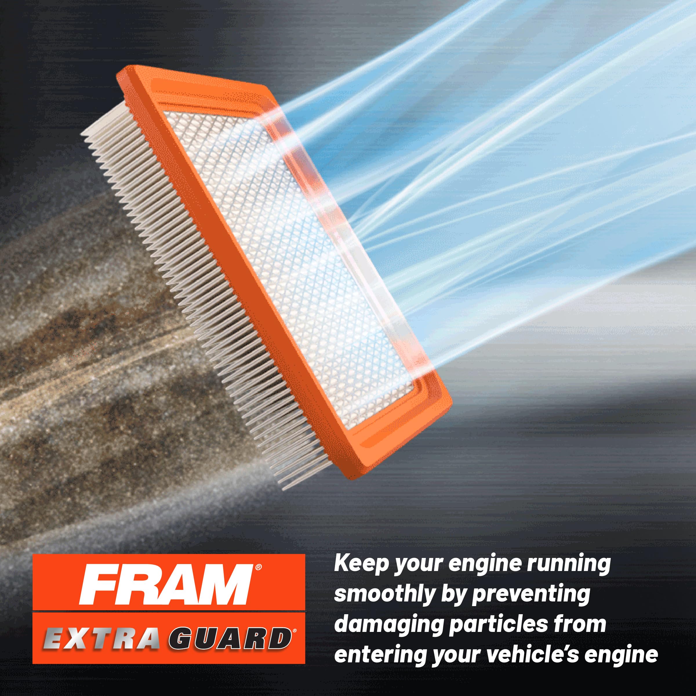 Fram Extra Guard Rectangular Panel Engine Air Filter Replacement, Easy Install W/Advanced Engine Protection And Optimal Performa