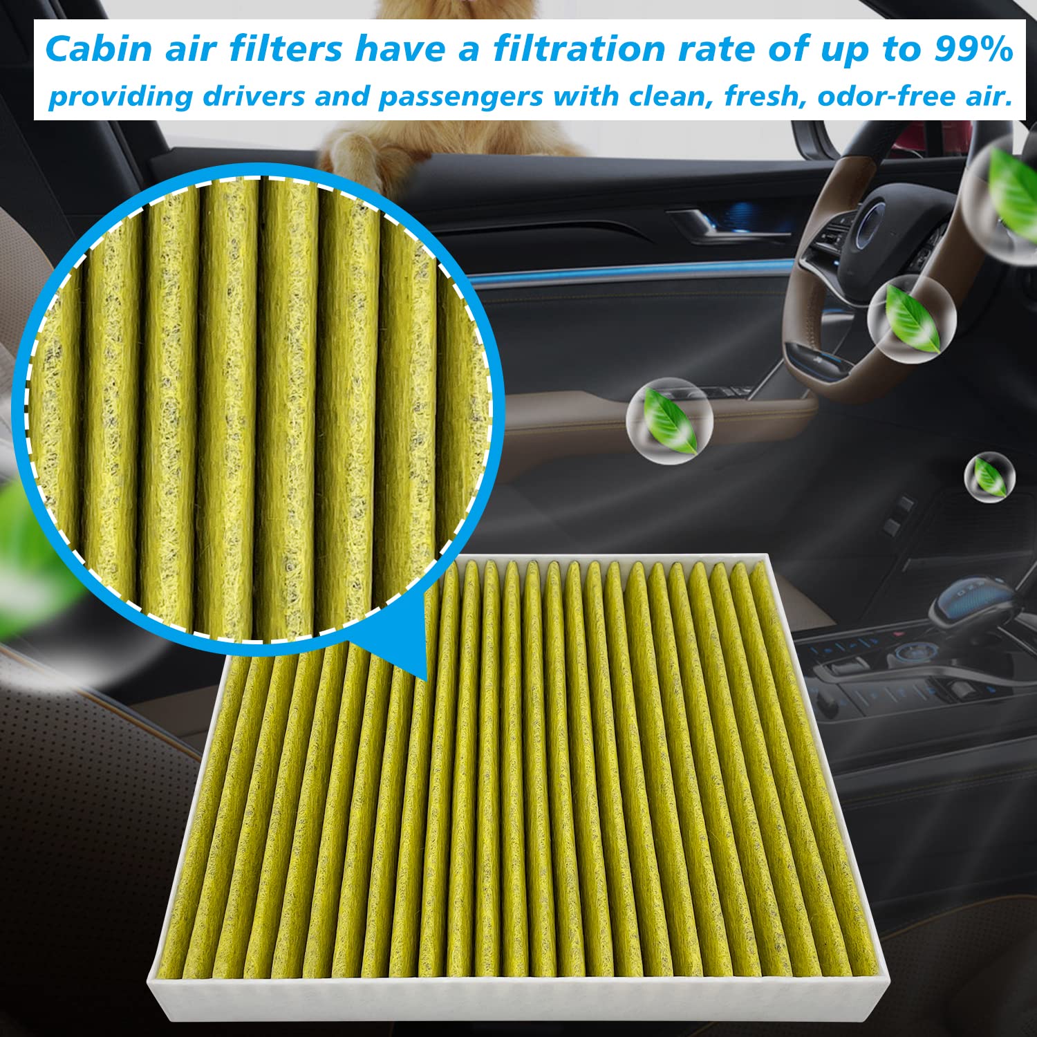 Capume for Cabin Air Filter JM880 Fits for Ascent 2019-2023, Crosstrek 2018-2023, Impreza 2017-2023, Legacy 2020-2023, Outback 2