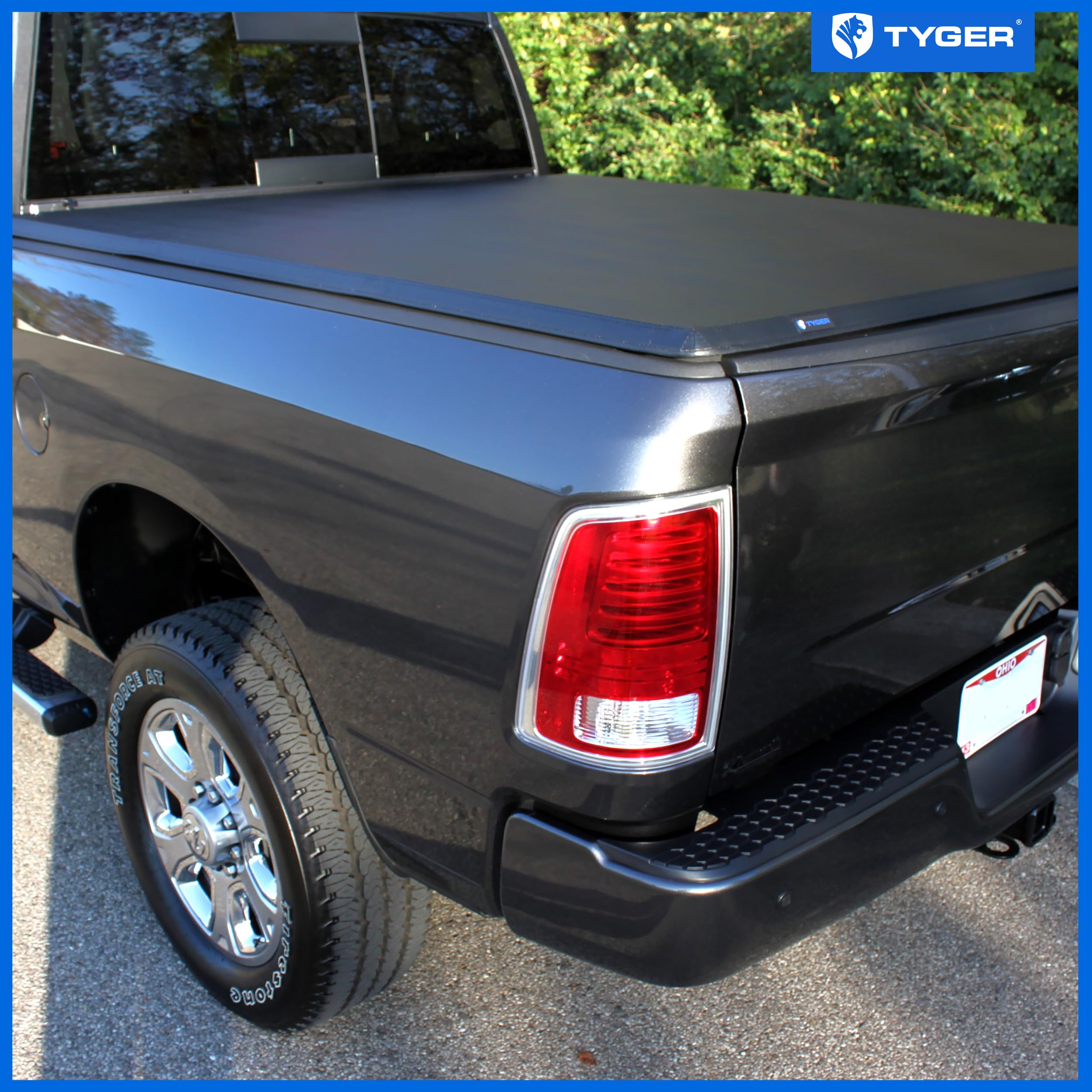 Tyger Auto T3 Soft Tri-Fold Truck Bed Tonneau Cover Compatible With 2002-2018 Dodge Ram 1500; 2003-2024 2500 3500; 2019-2024 Cla