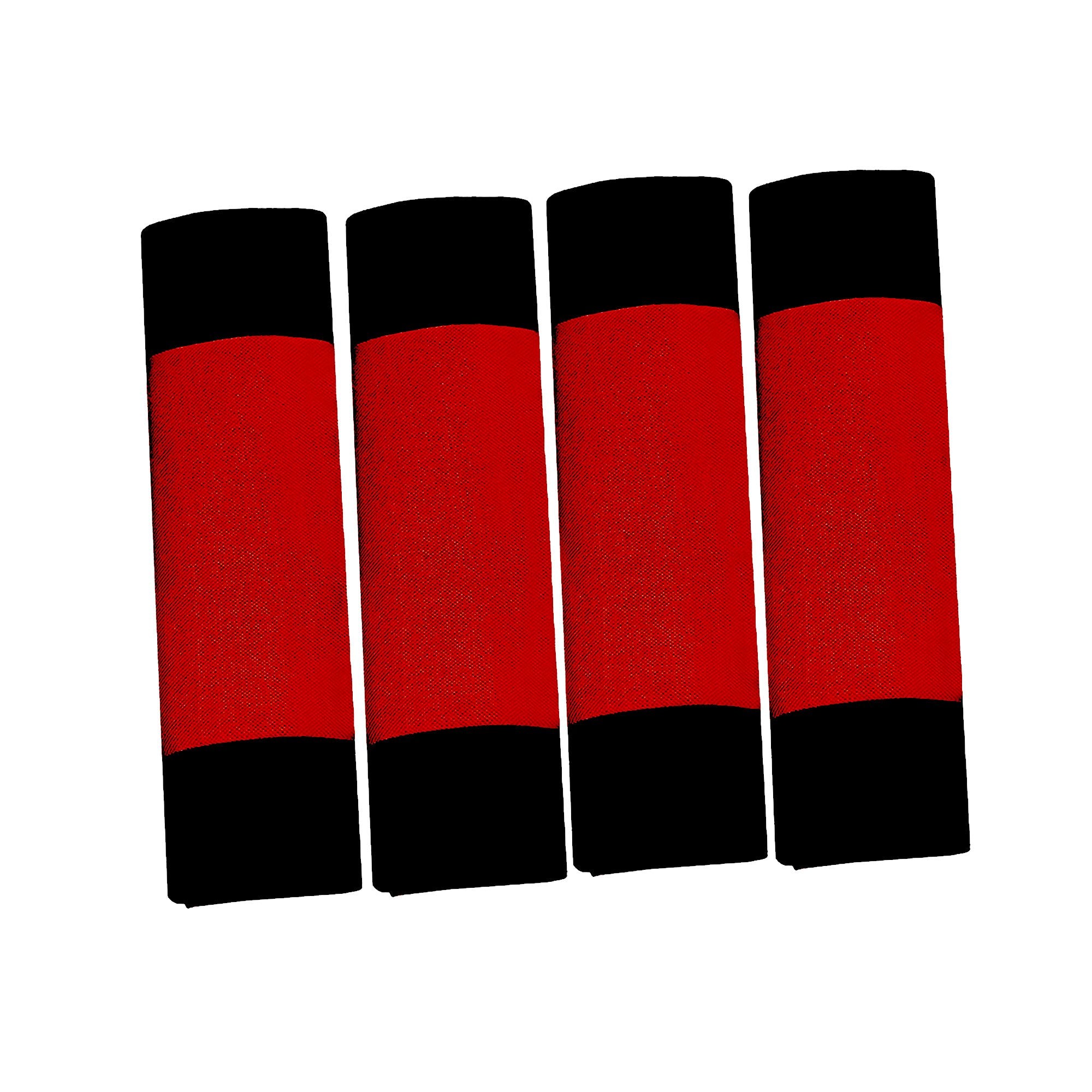 Fh Group Universal Fit Modernistic And Seat Belt Pads Combo Set Red Steering Wheel Cover Fits Most Cars, Suvs
