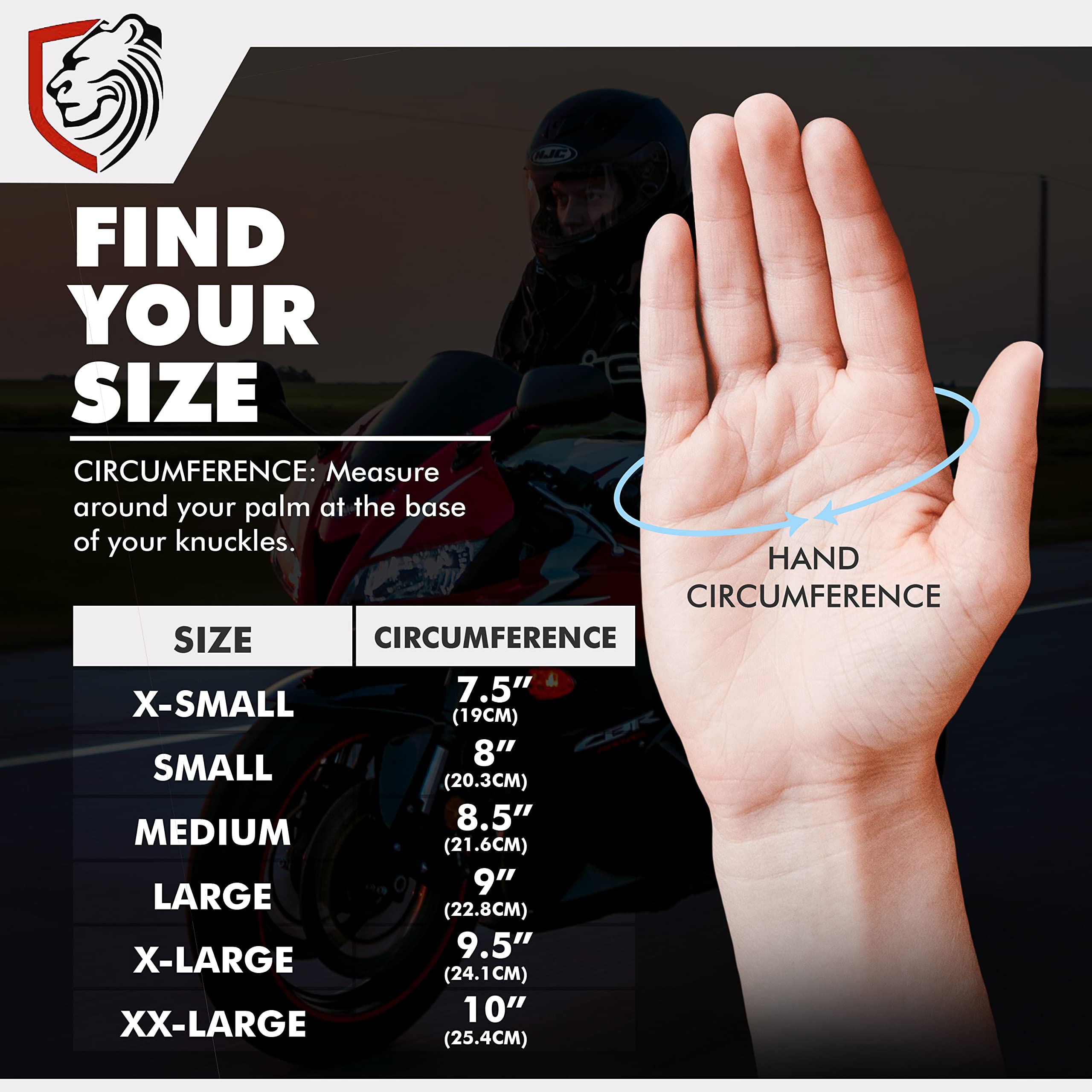 Riparo Motorsports Men'S Fingerless Half Finger Driving Fitness Motorcycle Cycling Unlined Leather Gloves (Large, Cognac)
